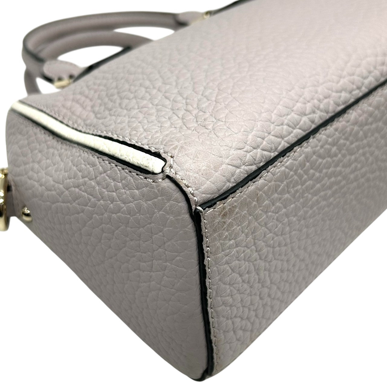 【美品】ケイトスペード 2WAY ハンドバッグ ショルダーバッグ 斜め掛け可 ミニボストン ドーム型 レザー パープル ラベンダー ゴールド金具 レディース エレガント フェミニン かわいい 通勤 デート 自立可 s41