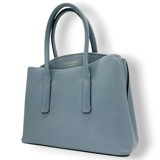 ケイトスペード ハンドバッグ トートバッグ レザー 本革 ペブルレザー ブルー くすみブルー ロゴプレート シルバー金具 レディース 通勤 通学 ビジネス フォーマル エレガント 大人かわいい 自立可 s70