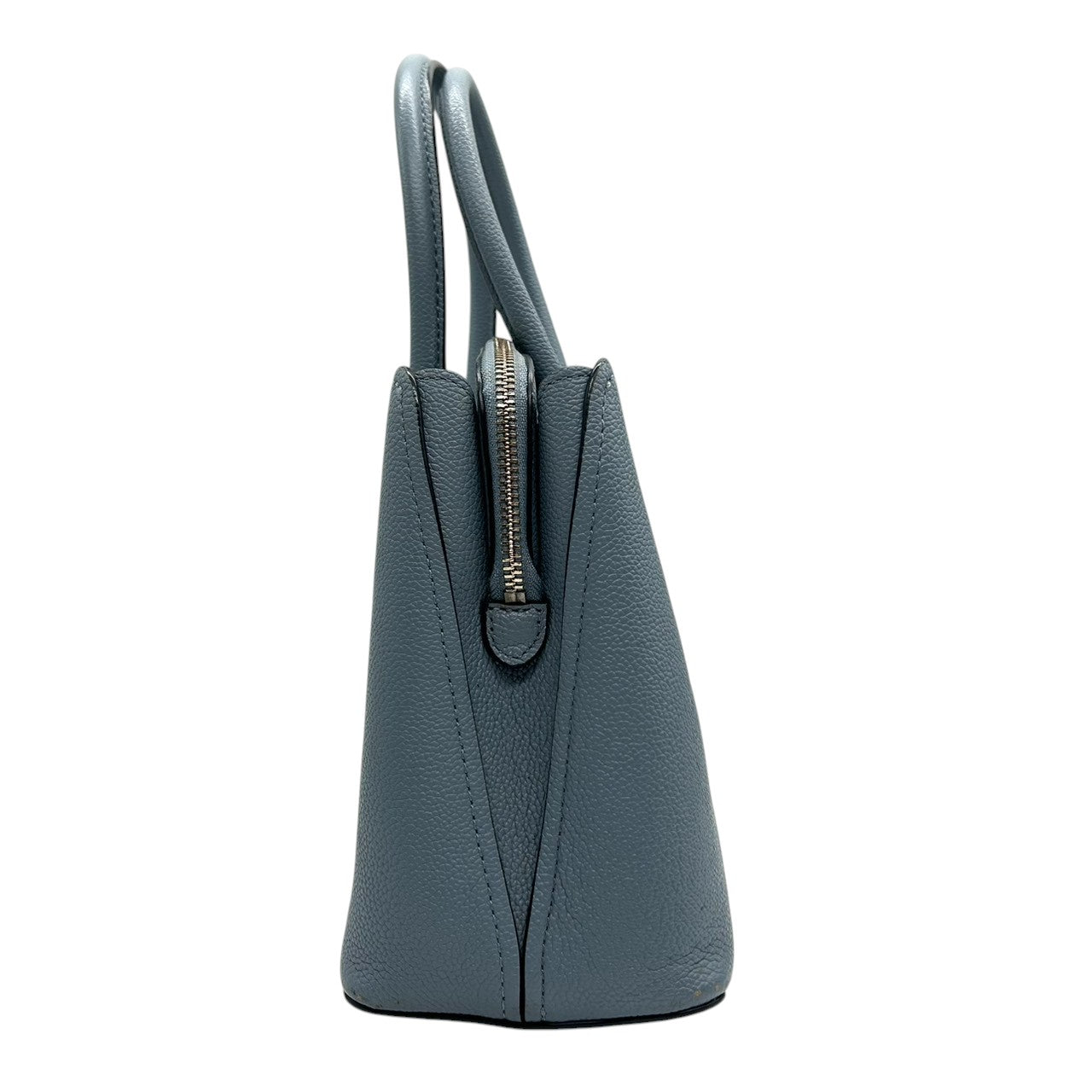 ケイトスペード ハンドバッグ トートバッグ レザー 本革 ペブルレザー ブルー くすみブルー ロゴプレート シルバー金具 レディース 通勤 通学 ビジネス フォーマル エレガント 大人かわいい 自立可 s70