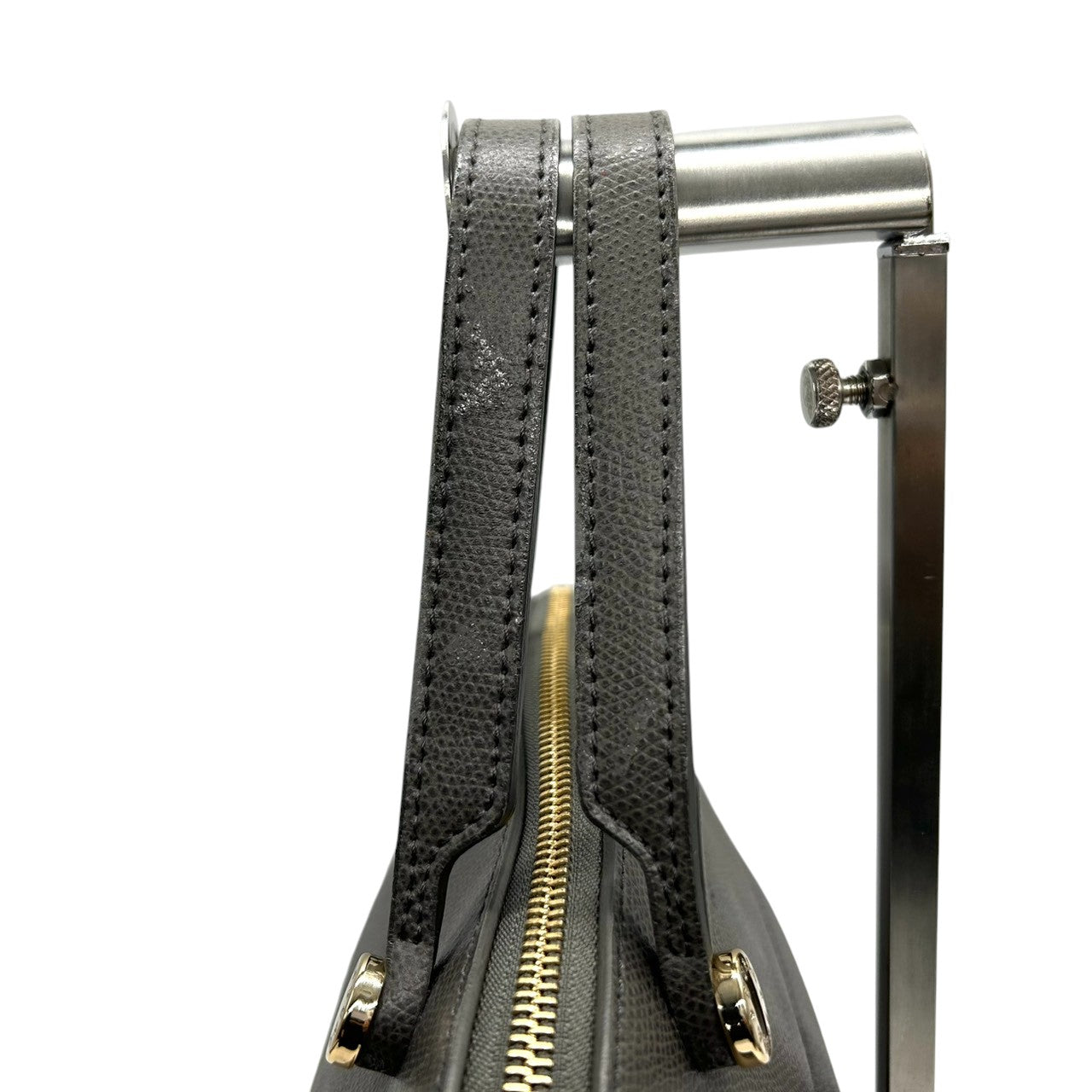 【訳あり】フルラ FURLA パイパー ハンドバッグ ドーム型 自立可 レザー サフィアーノ グレー ゴールド金具 カデナ 南京錠 レディース 通勤 通学 ビジネス フォーマル エレガント 上品 s77