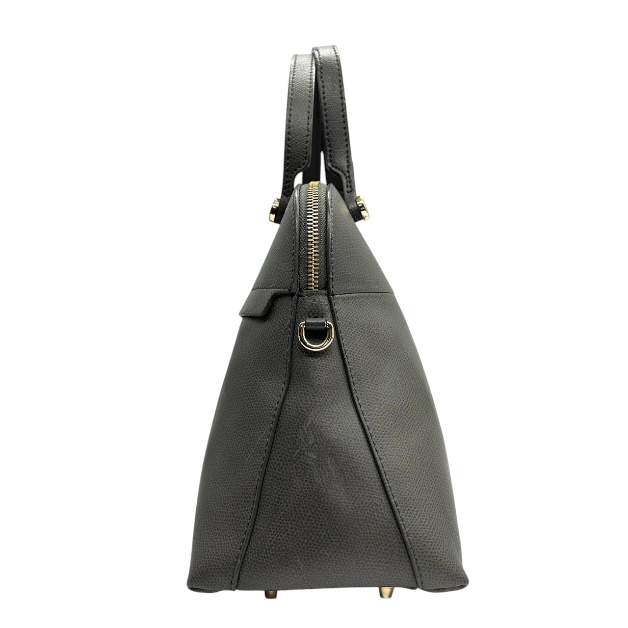 【訳あり】フルラ FURLA パイパー ハンドバッグ ドーム型 自立可 レザー サフィアーノ グレー ゴールド金具 カデナ 南京錠 レディース 通勤 通学 ビジネス フォーマル エレガント 上品 s77