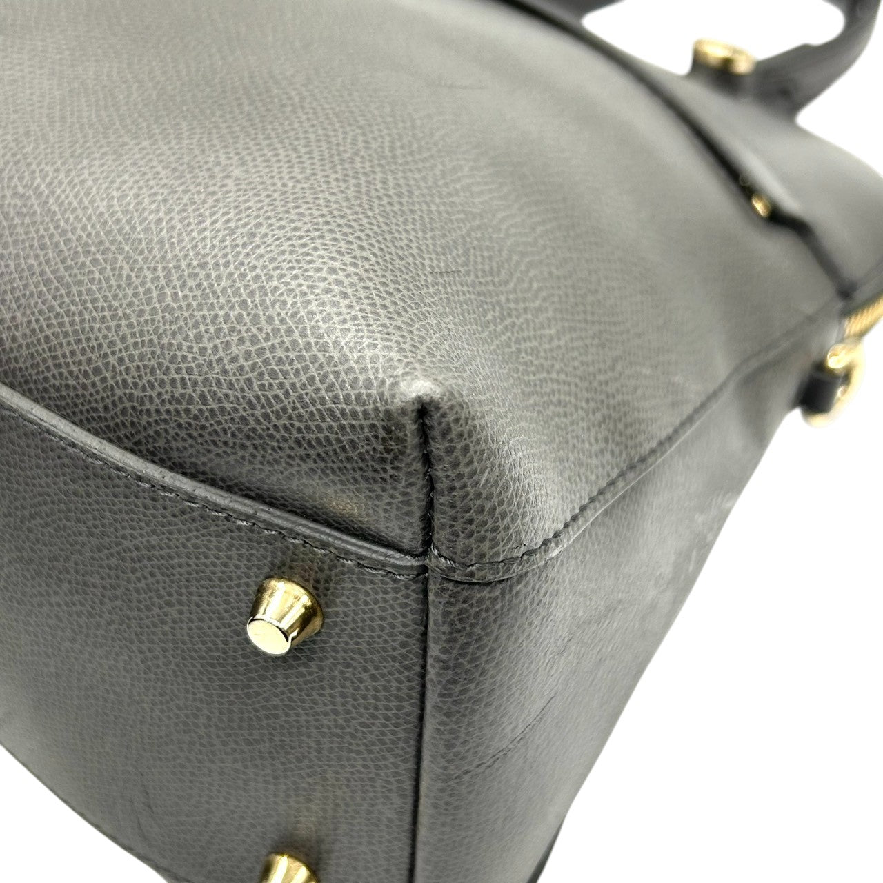 【訳あり】フルラ FURLA パイパー ハンドバッグ ドーム型 自立可 レザー サフィアーノ グレー ゴールド金具 カデナ 南京錠 レディース 通勤 通学 ビジネス フォーマル エレガント 上品 s77