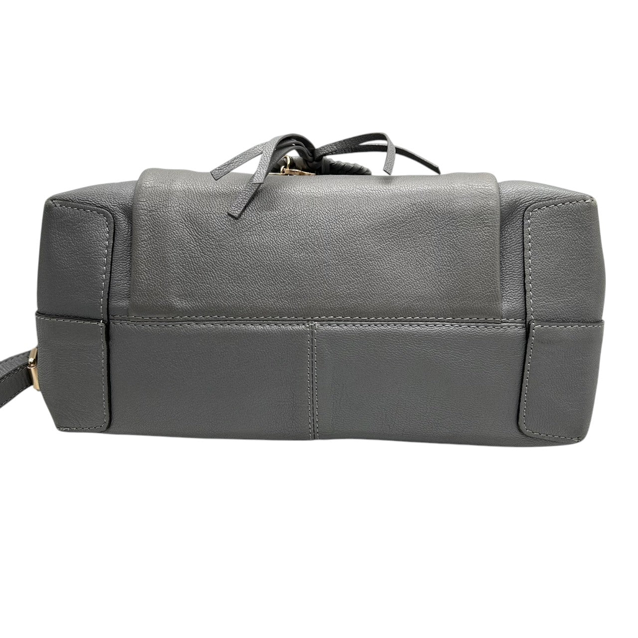 シーバイクロエ ジョアン JOAN 2WAY ショルダーバッグ ハンドバッグ 斜め掛け可 ワンショルダー レザー 本革 グレー Oリング キーチャーム タッセル ゴールド金具 レディース フェミニン カード付き s77