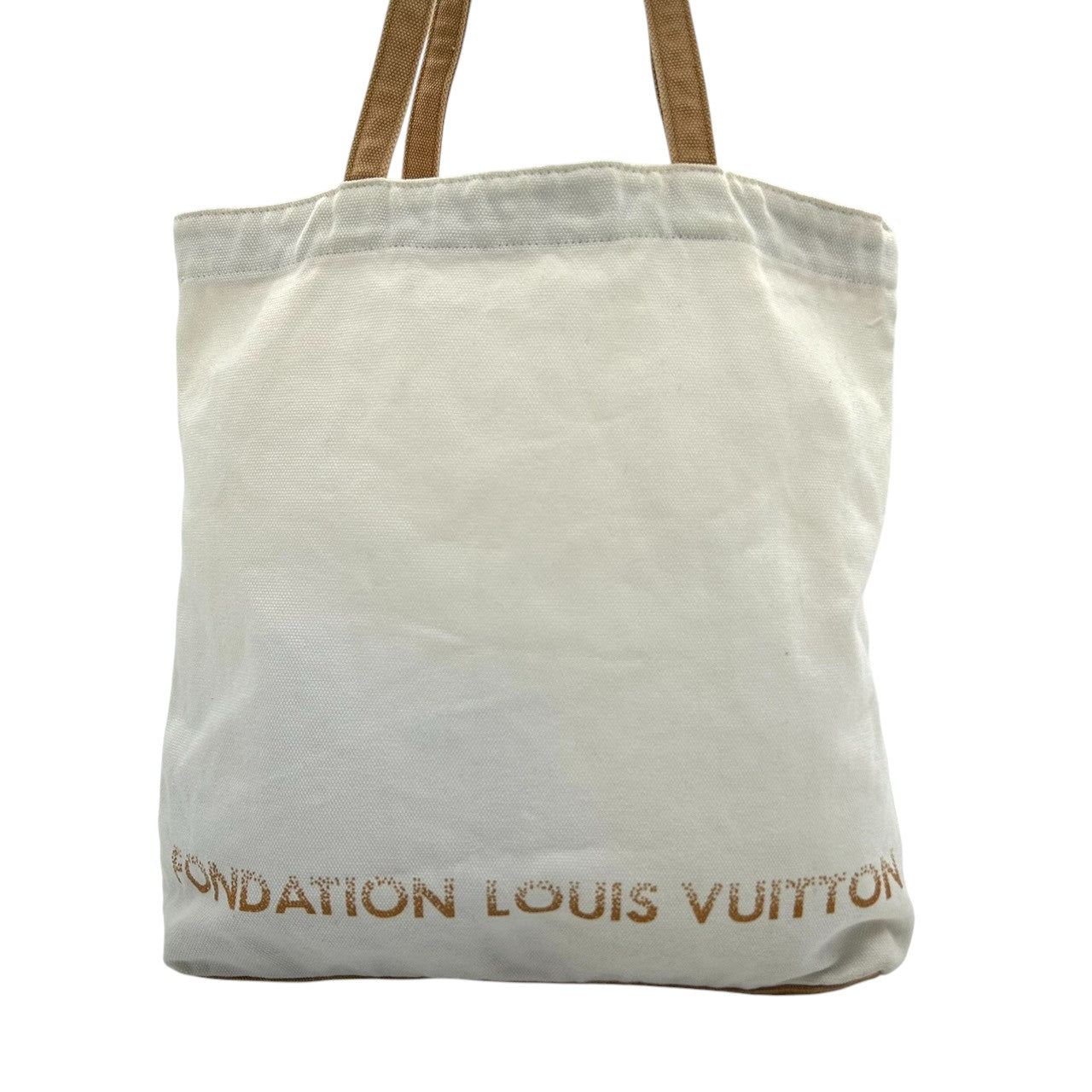 フォンダシオン ルイヴィトン FLV トートバッグ ワンショルダー A4収納可 キャンバス ホワイト ブラウン 限定品 美術館 FONDATION LOUIS VUITTON エコバッグ カジュアル メンズ レディース ユニセックス パリ s77