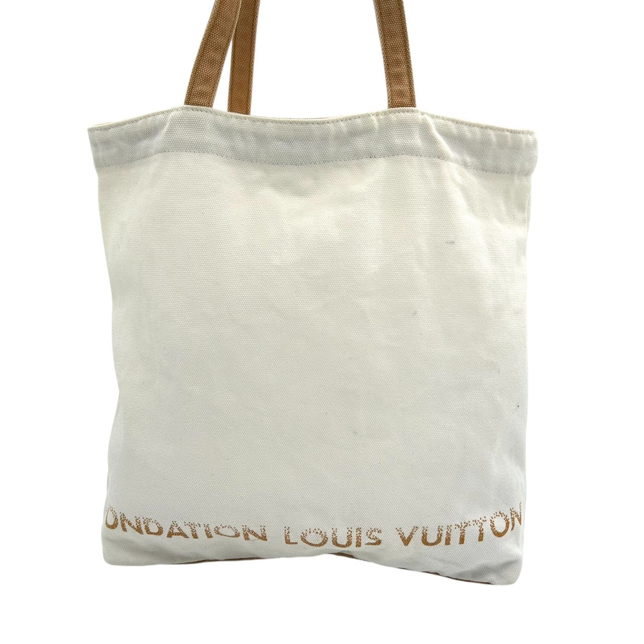 フォンダシオン ルイヴィトン FLV トートバッグ ワンショルダー A4収納可 キャンバス ホワイト ブラウン 限定品 美術館 FONDATION LOUIS VUITTON エコバッグ カジュアル メンズ レディース ユニセックス パリ s77
