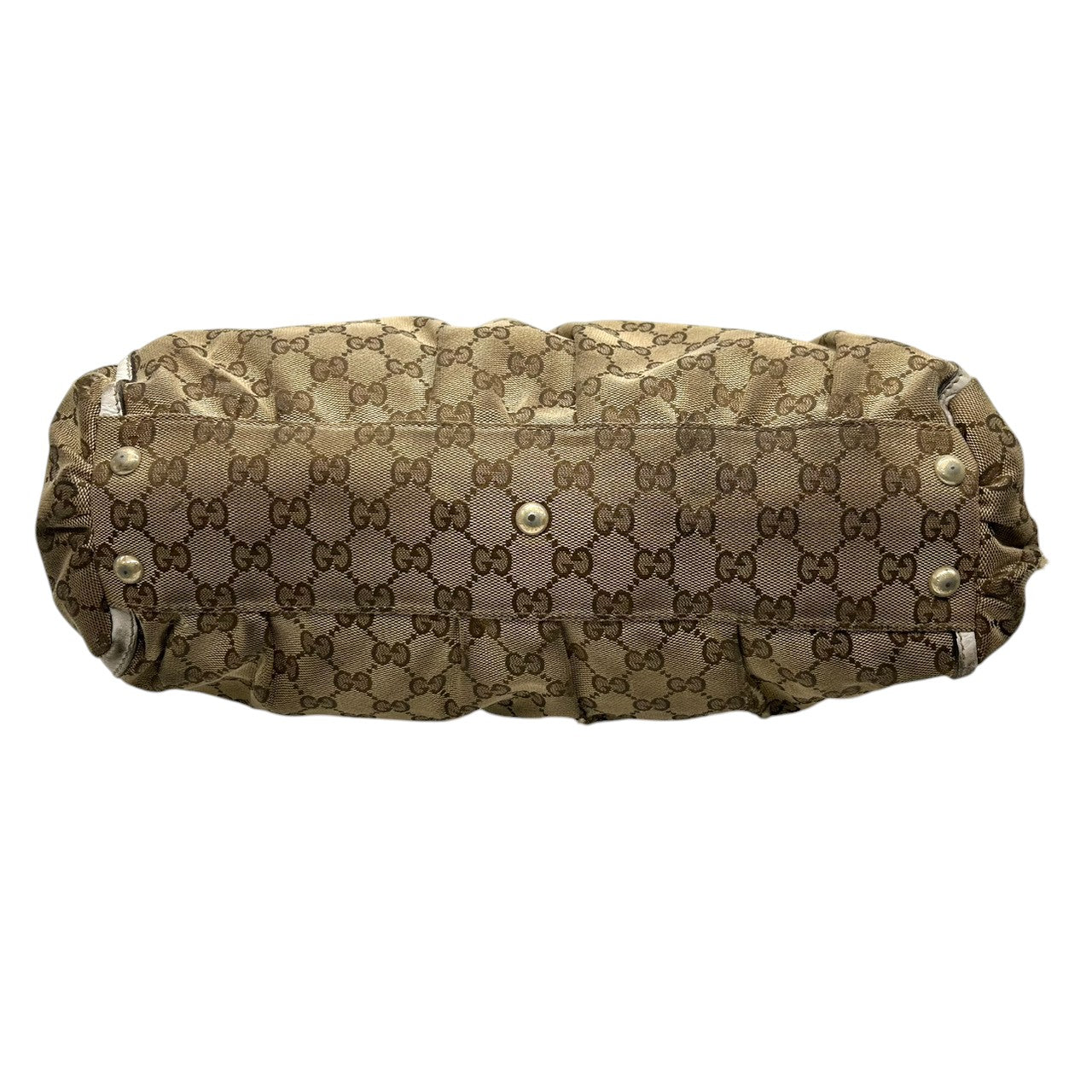 グッチ GUCCI アビー トートバッグ ハンドバッグ GGキャンバス 130739 ワンショルダー Dリング レザー ベージュ ホワイト A4収納可 レディース 通勤 通学 肩掛け 定番 人気 クラシック ヴィンテージ s5