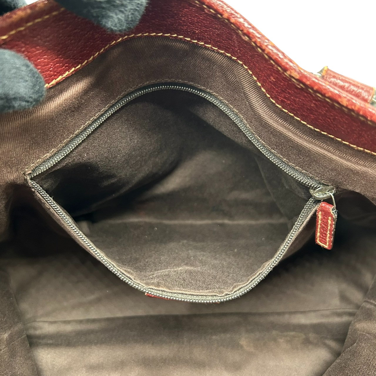 グッチ GUCCI GGキャンバス トートバッグ 113019 ハンドバッグ ワンショルダー 肩掛け可 レザー 本革 ブラウン レッド レディース 定番人気 ヴィンテージ クラシック オールドグッチ 通勤 通学 s5