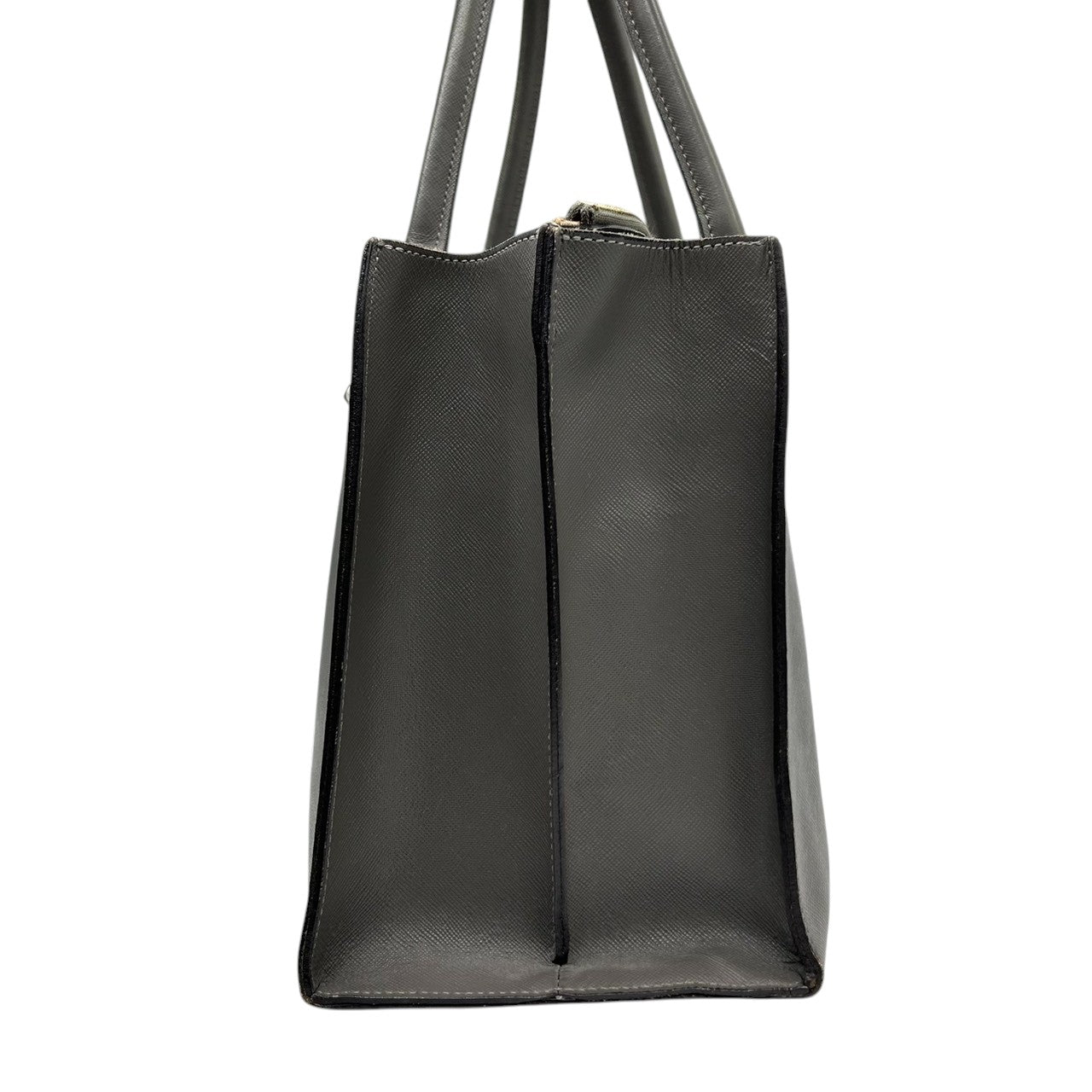 ランバンオンブルー トートバッグ ハンドバッグ ビジネスバッグ ショルダーバッグ A4収納可 肩掛け可 大容量 自立可 サフィアーノ調 PVC レザー グレー ゴールド金具 レディース 婦人 通勤 通学 オフィス フォーマル きれいめ 上品 エレガント s5