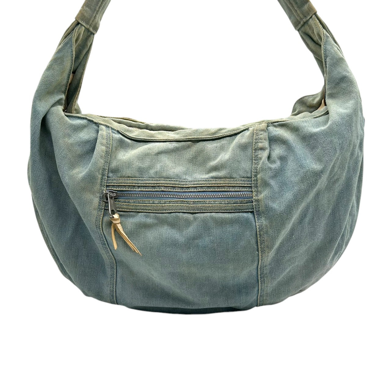 シーバイクロエ デニム ショルダーバッグ ワンショルダー ホーボーバッグ 斜め掛け可 A4収納可 大容量 ウォッシュ加工 レディース カジュアル ヴィンテージライク カード 保存袋付き See By Chloe s83