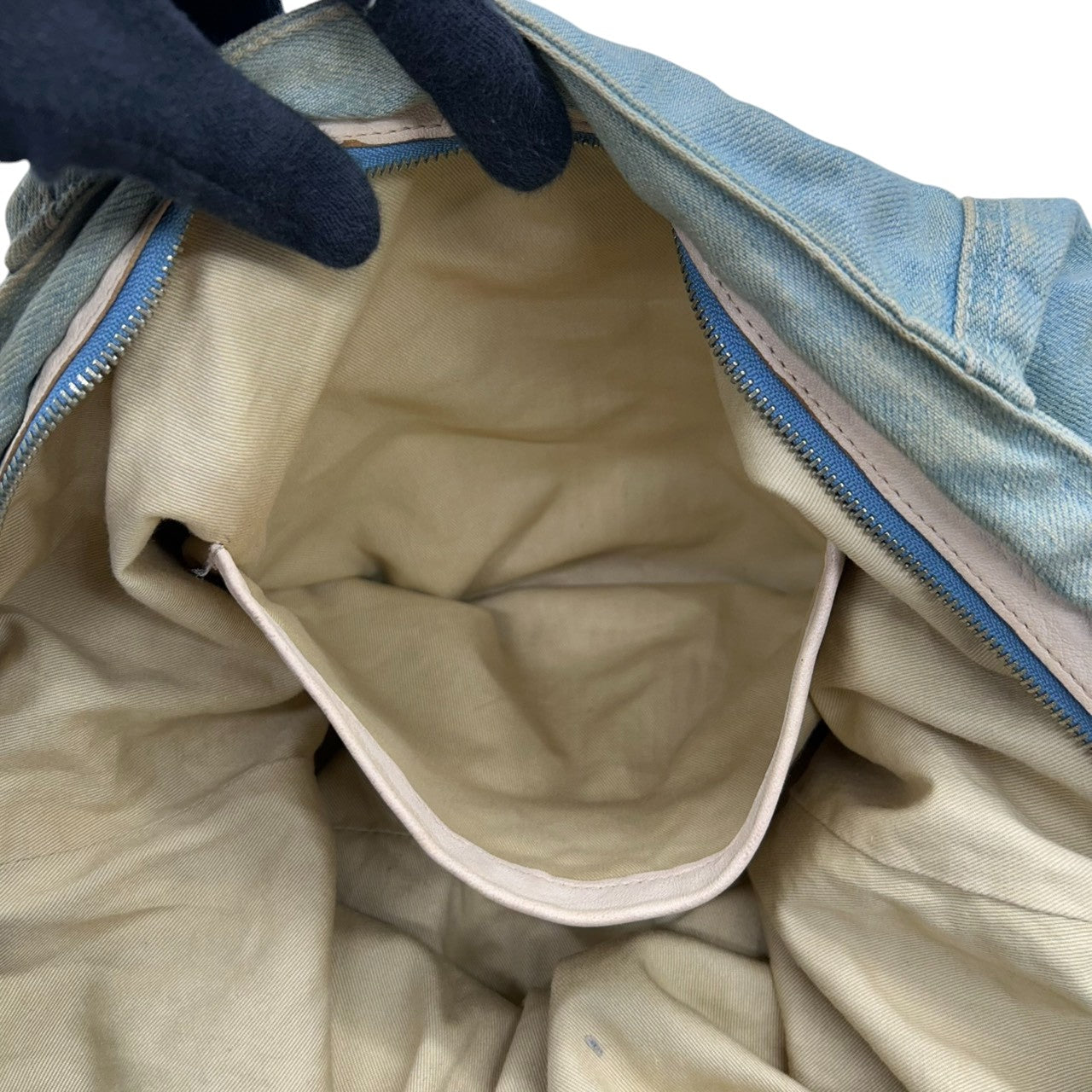 シーバイクロエ デニム ショルダーバッグ ワンショルダー ホーボーバッグ 斜め掛け可 A4収納可 大容量 ウォッシュ加工 レディース カジュアル ヴィンテージライク カード 保存袋付き See By Chloe s83