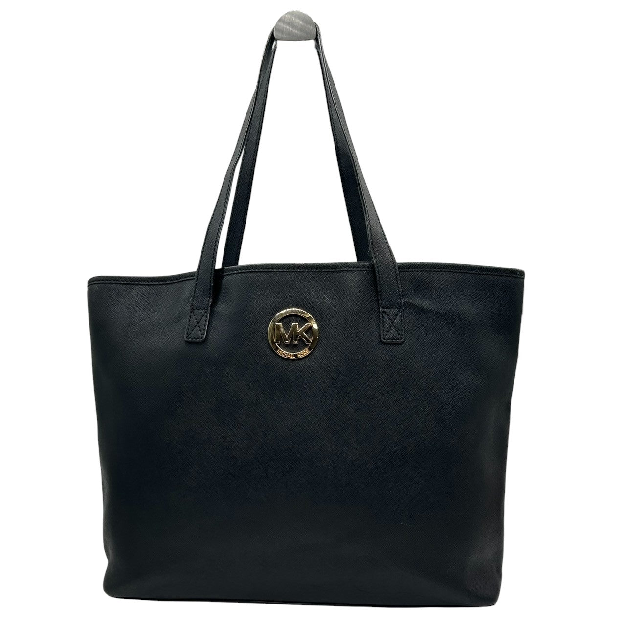 マイケルコース ジェットセット トラベル トートバッグ ワンショルダー A4可 自立可 ビジネスバッグ サフィアーノ レザー ブラック 黒 ゴールド金具 レディース 通勤 通学 MKロゴ 肩掛け MICHAEL KORS U9