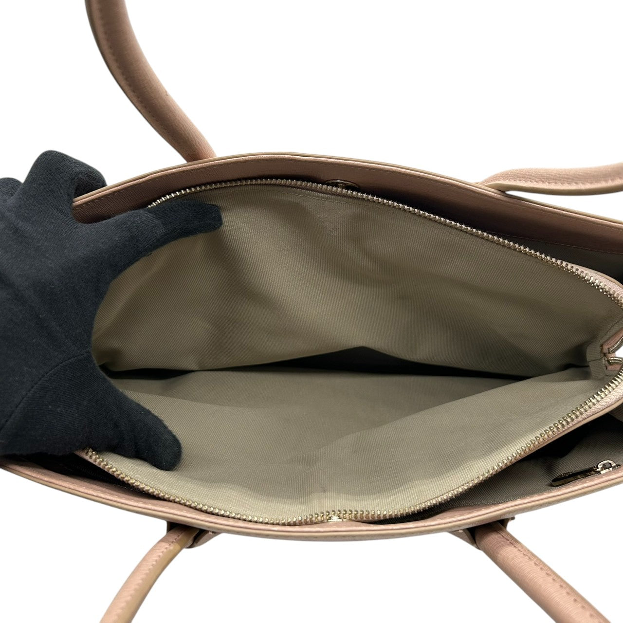 【美品】FURLA フルラ LINDA リンダ トートバッグ ハンドバッグ ビジネスバッグ A4収納可 肩掛け可 大容量 自立可 サフィアーノレザー 本革 ピンクベージュ レディース 婦人 オフィス フォーマル 上品 エレガント きれいめ シルバー金具 U9