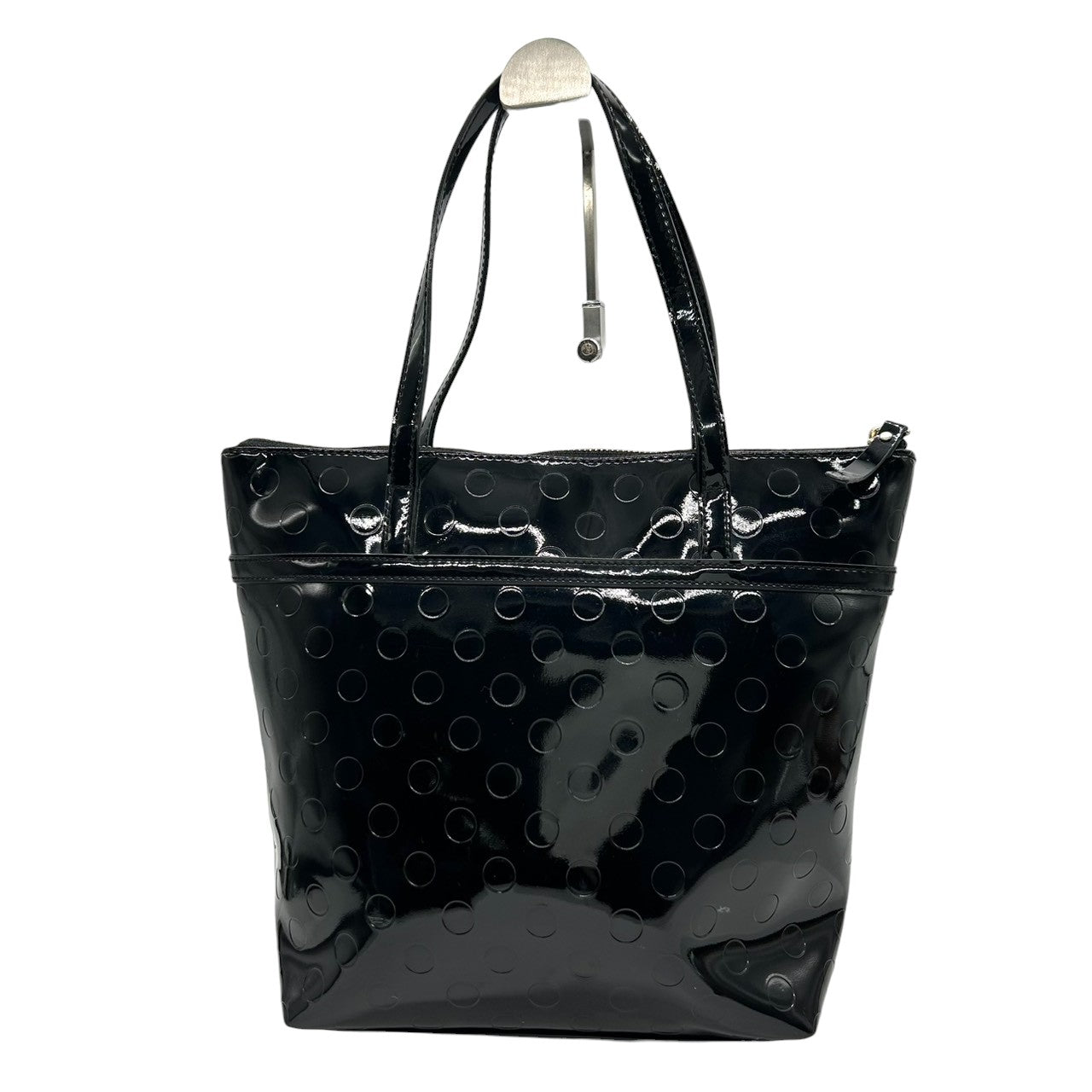 ケイトスペード トートバッグ ワンショルダー WKRU2441 A4収納可 肩掛け パテントレザー エナメル ドット柄 エンボス ブラック 黒 リボン レディース カジュアル フェミニン 通勤 通学 かわいい おしゃれ s82