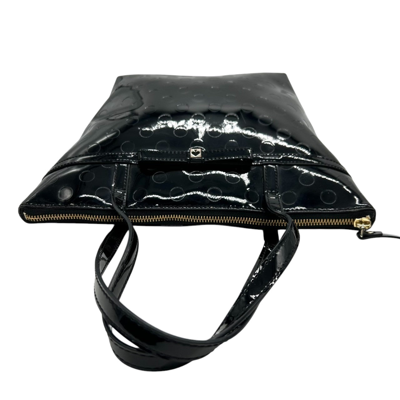 ケイトスペード トートバッグ ワンショルダー WKRU2441 A4収納可 肩掛け パテントレザー エナメル ドット柄 エンボス ブラック 黒 リボン レディース カジュアル フェミニン 通勤 通学 かわいい おしゃれ s82