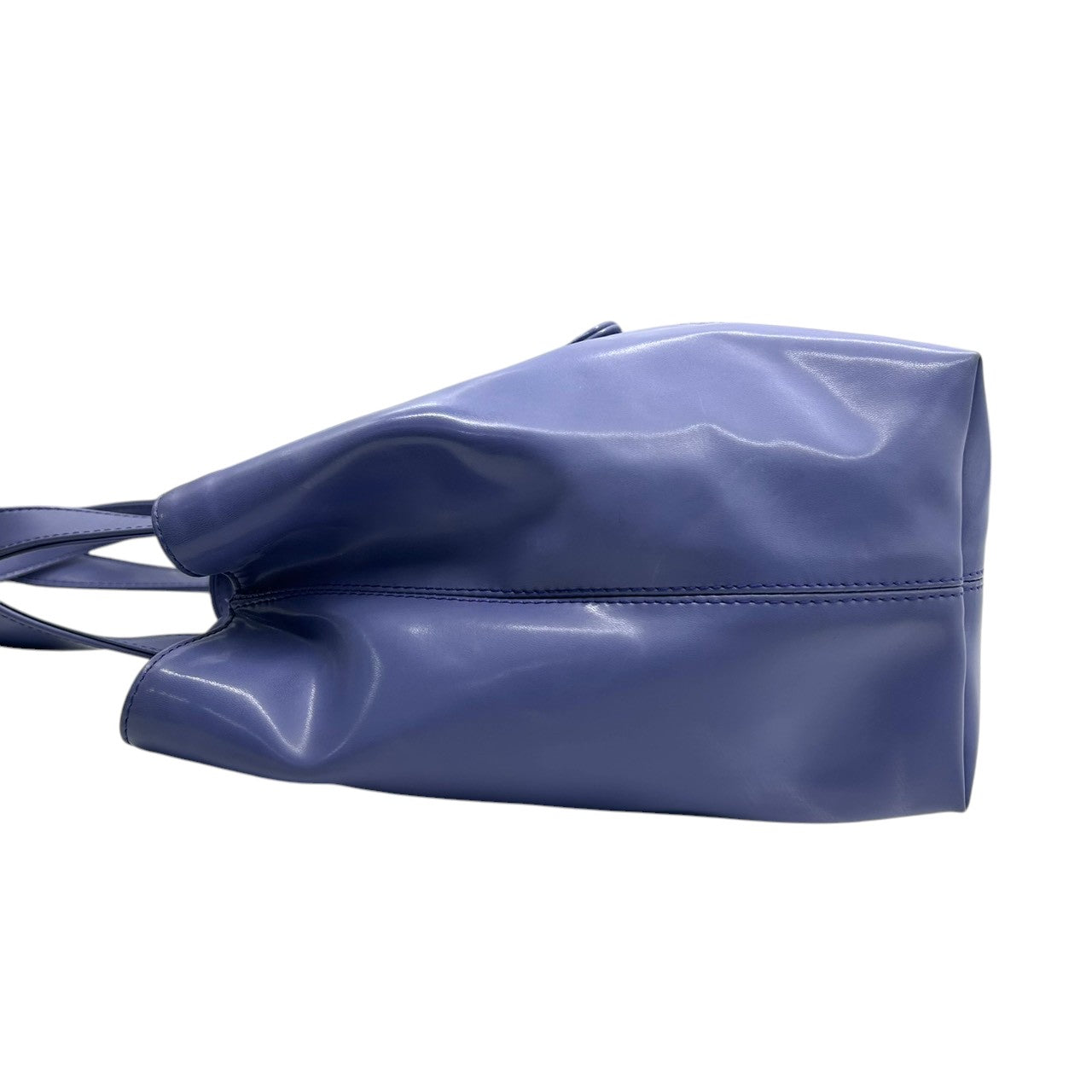 【美品】セコイア SEQUOIA トートバッグ ハンドバッグ レザー Y2K vintage 本革 ブルー パープル 青 紫 リング金具 シルバー金具 ワンショルダー 肩掛け A4収納可 通勤 通学 フランス パリ レディース 鞄 かばん s30