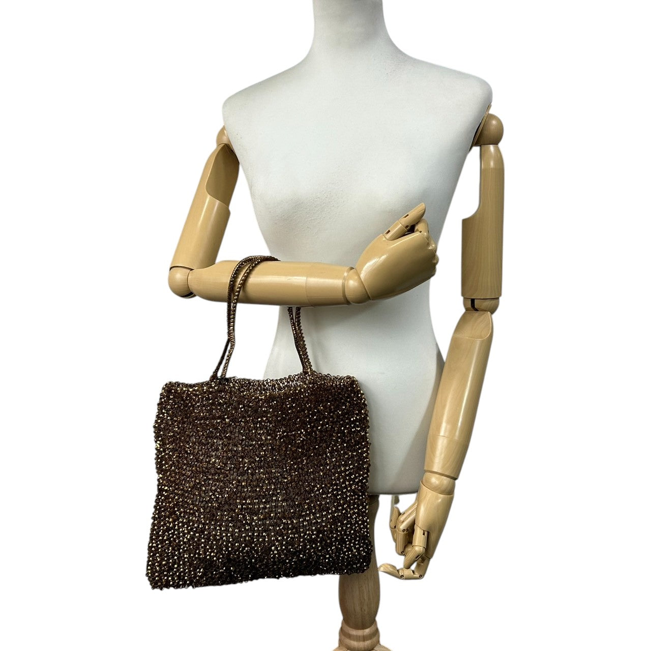 アンテプリマ ANTEPRIMA ワイヤーバッグ スタンダード ハンドバッグ トートバッグ スクエア スタンダード ブロンズ ゴールド ブラウン 茶色 キラキラ 編み込み パーティー 結婚式 二次会 フォーマル レディース 鞄 かばん s92