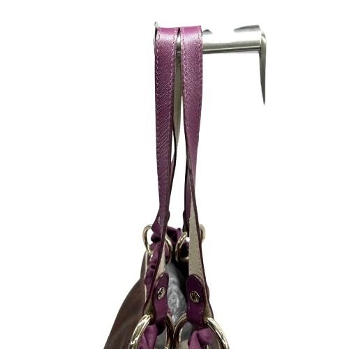 エトロ ETRO トートバッグ ハンドバッグ ペイズリー柄 PVC コーティングキャンバス レザー 本革 ブラウン 茶色 パープル 紫 肩掛け ワンショルダー A4収納可 軽量 通勤 通学 イタリア製 クラシック レディース 鞄 かばん s92