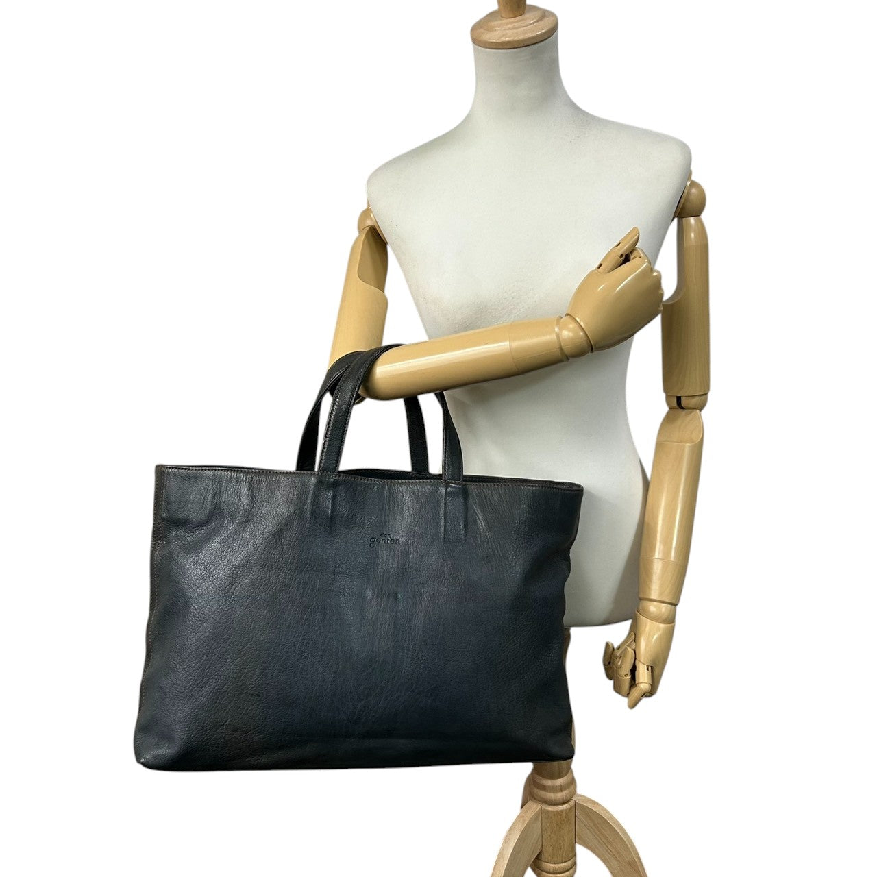 ダン ゲンテン dan genten トートバッグ ビジネスバッグ ブリーフケース レザー 本革 ネイビー 紺 A4収納可 大容量 PC収納 通勤 通学 ヴィンテージ感 エイジング 経年変化 メンズ レディース ユニセックス 鞄 かばん s92