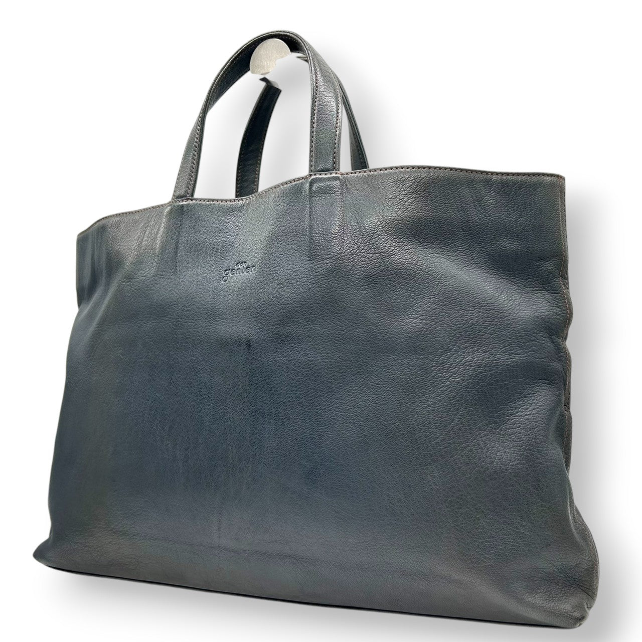 ダン ゲンテン dan genten トートバッグ ビジネスバッグ ブリーフケース レザー 本革 ネイビー 紺 A4収納可 大容量 PC収納 通勤 通学 ヴィンテージ感 エイジング 経年変化 メンズ レディース ユニセックス 鞄 かばん s92