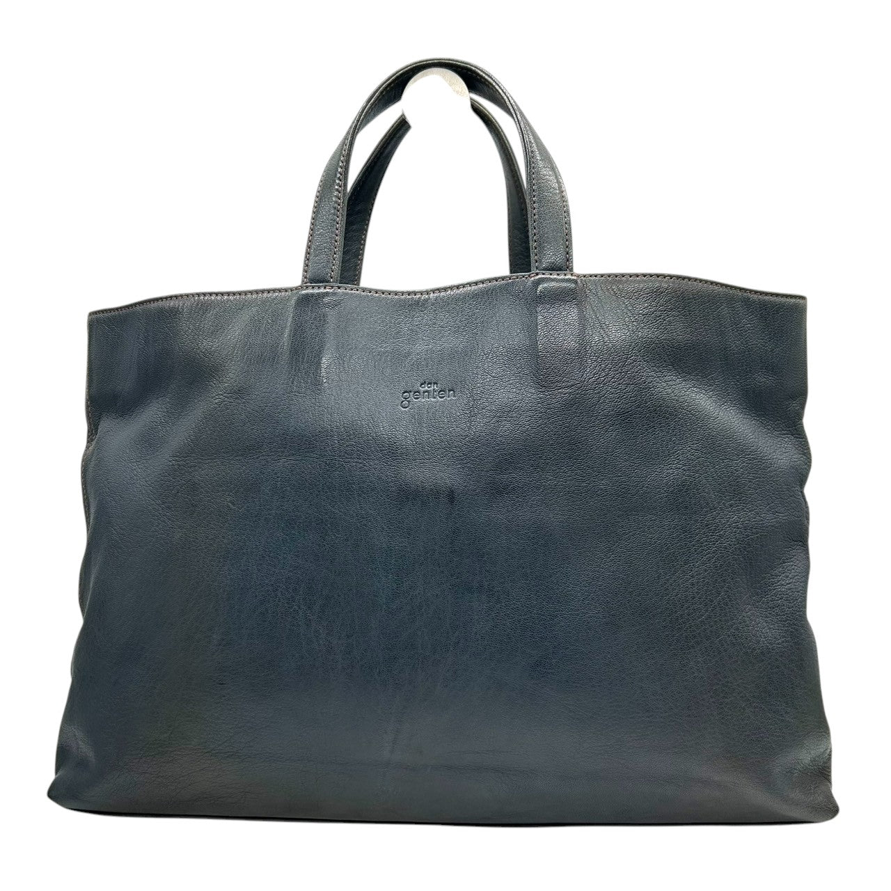 ダン ゲンテン dan genten トートバッグ ビジネスバッグ ブリーフケース レザー 本革 ネイビー 紺 A4収納可 大容量 PC収納 通勤 通学 ヴィンテージ感 エイジング 経年変化 メンズ レディース ユニセックス 鞄 かばん s92