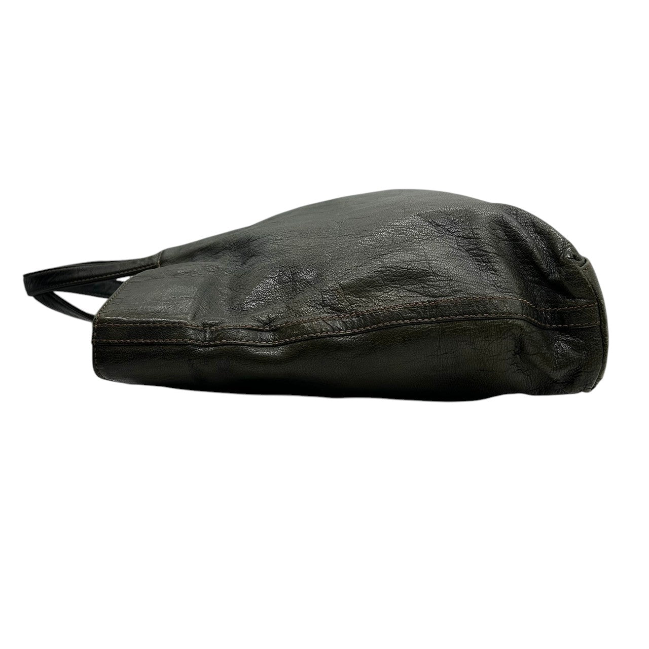 【美品】ダン ゲンテン dan genten トートバッグ ビジネスバッグ レザー 本革 グリーン 緑 深緑 A4収納可 大容量 PC収納 通勤 通学 メンズ ヴィンテージ感 エイジング 経年変化 レディース ユニセックス 鞄 かばん s92