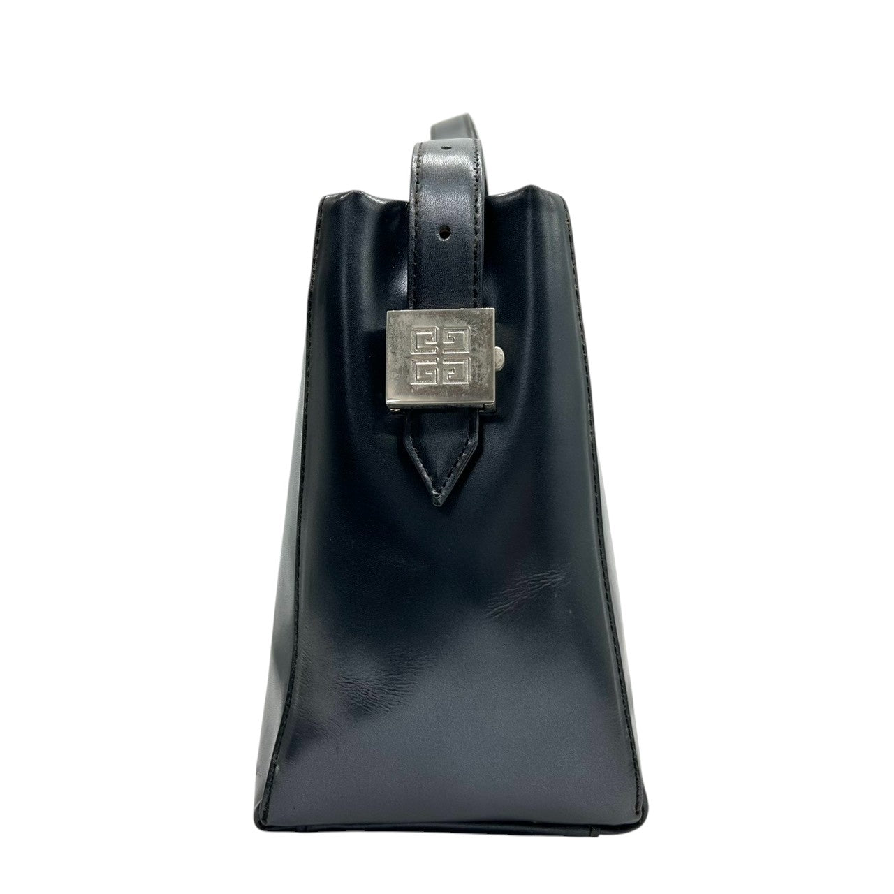ジバンシー GIVENCHY ハンドバッグ ワンショルダー 肩掛け レザー 本革 ブラック 黒 4Gロゴ ロゴ金具 シルバー金具 スクエア ボックス ヴィンテージ オールド フォーマル カジュアル レディース 鞄 かばん s92