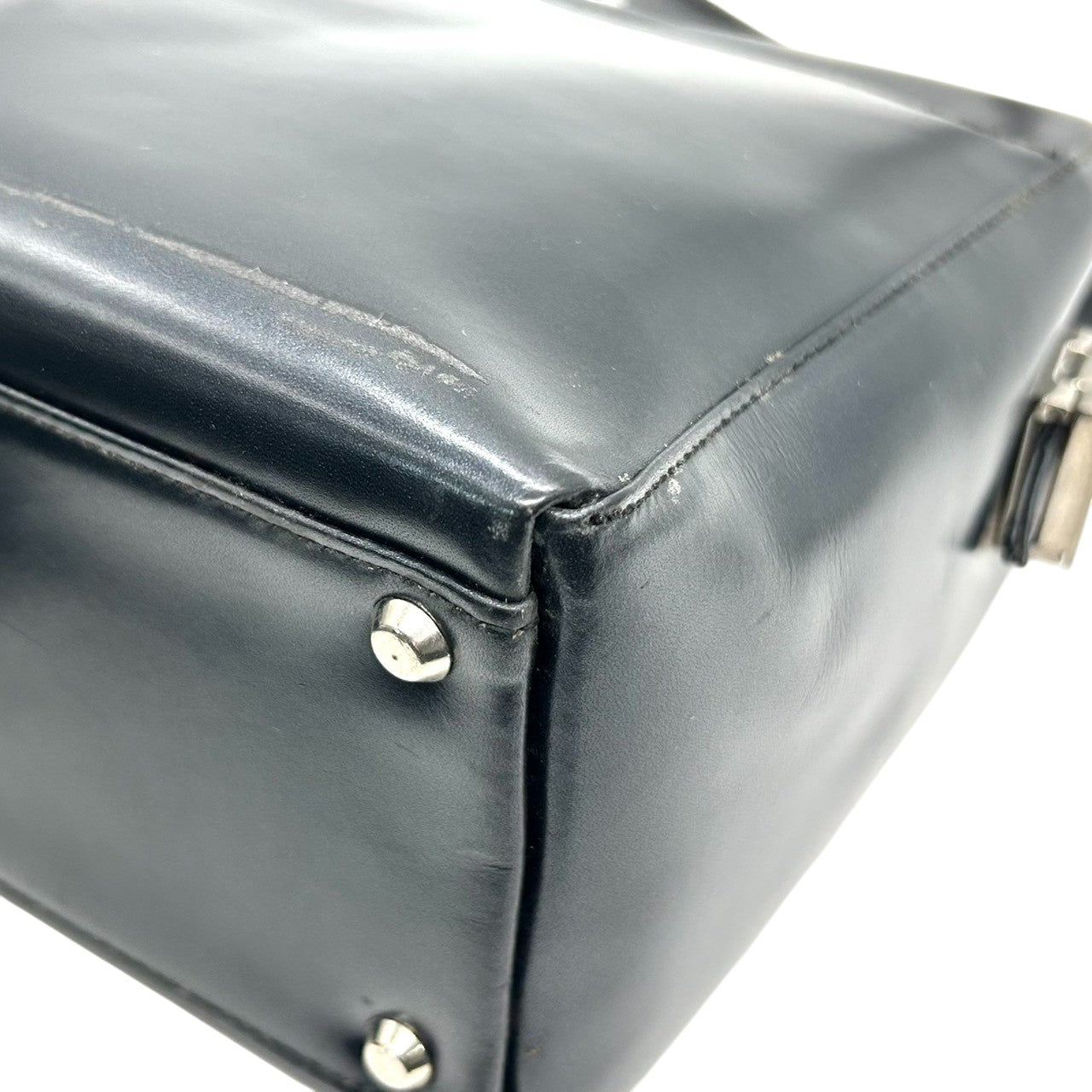 ジバンシー GIVENCHY ハンドバッグ ワンショルダー 肩掛け レザー 本革 ブラック 黒 4Gロゴ ロゴ金具 シルバー金具 スクエア ボックス ヴィンテージ オールド フォーマル カジュアル レディース 鞄 かばん s92