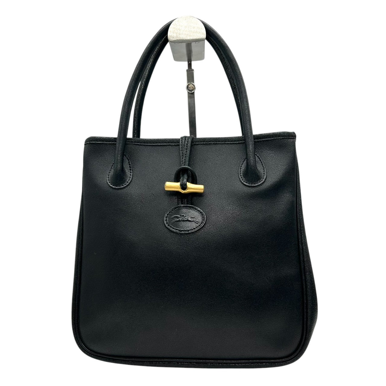 ロンシャン LONGCHAMP ロゾ ROSEAU ハンドバッグ トートバッグ レザー 本革 ブラック 黒 トグル バンブー金具 ゴールド金具 ロゴ 型押し フランス製 自立可 フォーマル 冠婚葬祭 通勤 レディース 鞄 かばん s92