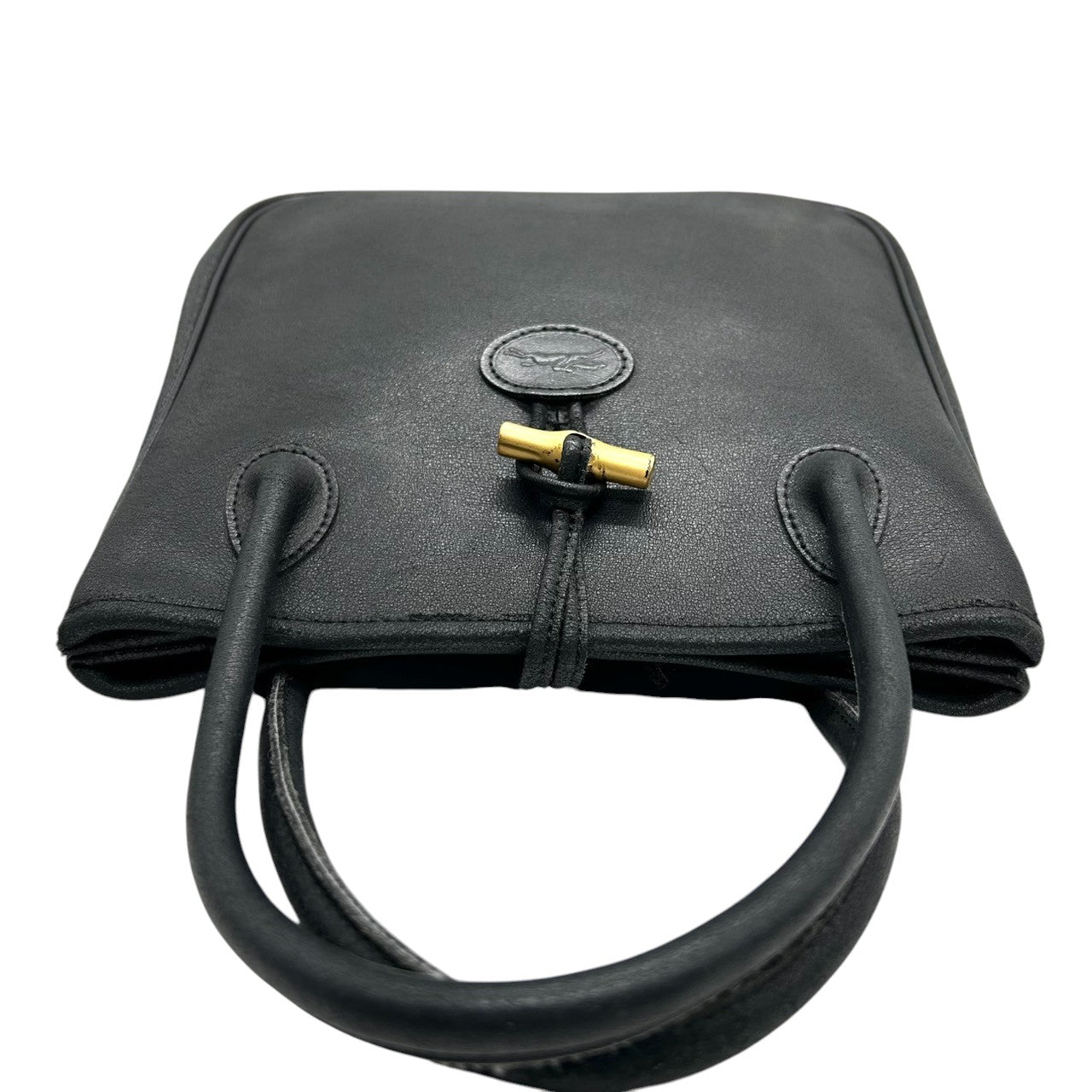 ロンシャン LONGCHAMP ロゾ ROSEAU ハンドバッグ トートバッグ レザー 本革 ブラック 黒 トグル バンブー金具 ゴールド金具 ロゴ 型押し フランス製 自立可 フォーマル 冠婚葬祭 通勤 レディース 鞄 かばん s92
