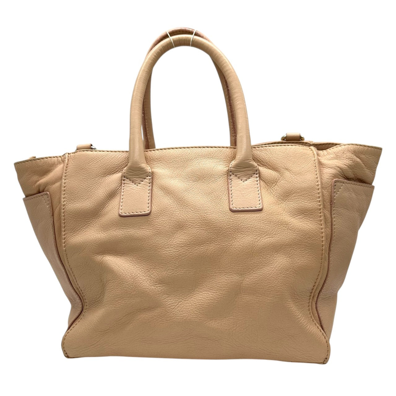 シーバイクロエ See By Chloé 2WAY ショルダーバッグ ハンドバッグ 斜め掛け可 レザー 本革 ベージュ ピンク バイカラー ロゴプレート ゴールド金具 ギャランティカード付 カジュアル お出かけ 旅行 レディース 鞄 かばん s92