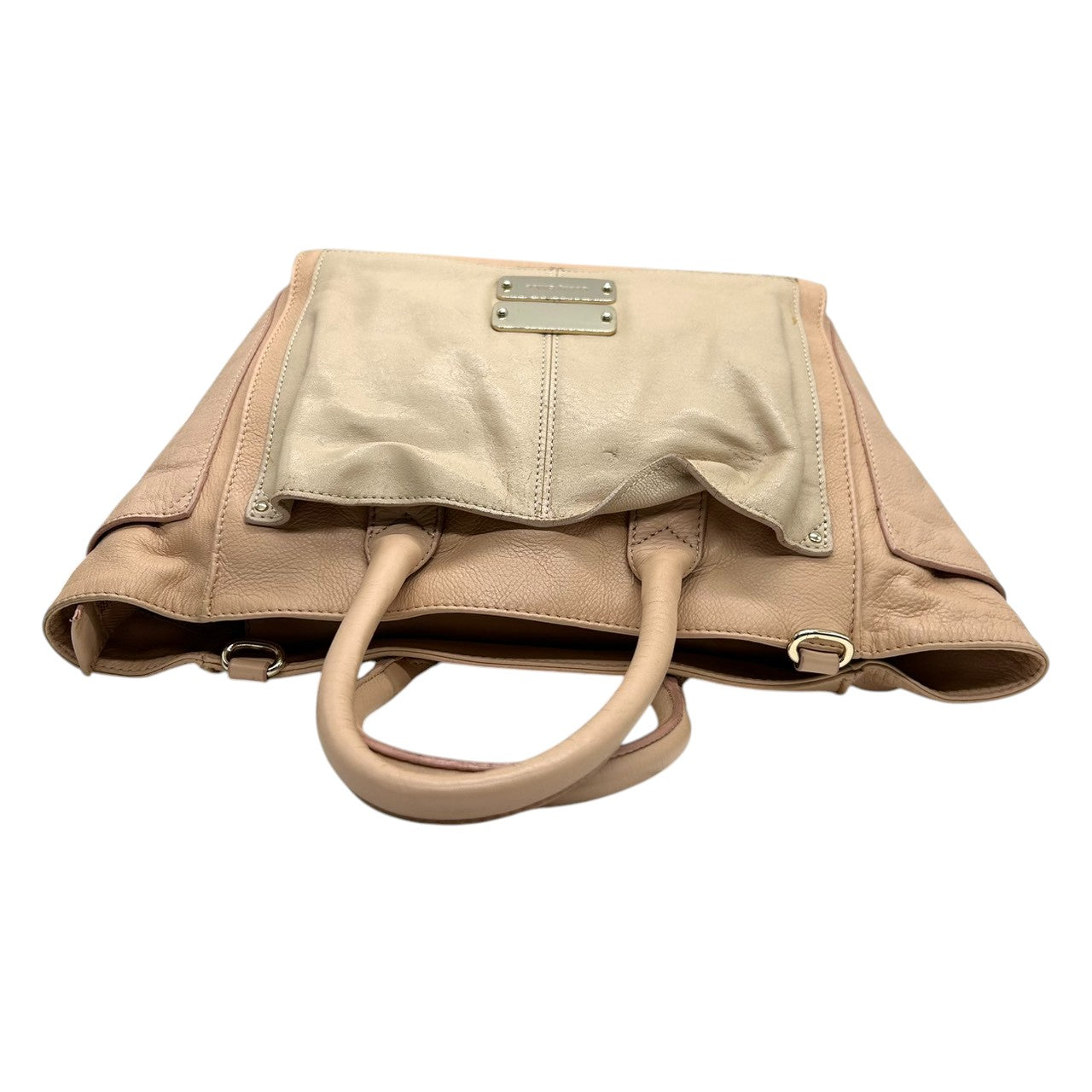 シーバイクロエ See By Chloé 2WAY ショルダーバッグ ハンドバッグ 斜め掛け可 レザー 本革 ベージュ ピンク バイカラー ロゴプレート ゴールド金具 ギャランティカード付 カジュアル お出かけ 旅行 レディース 鞄 かばん s92