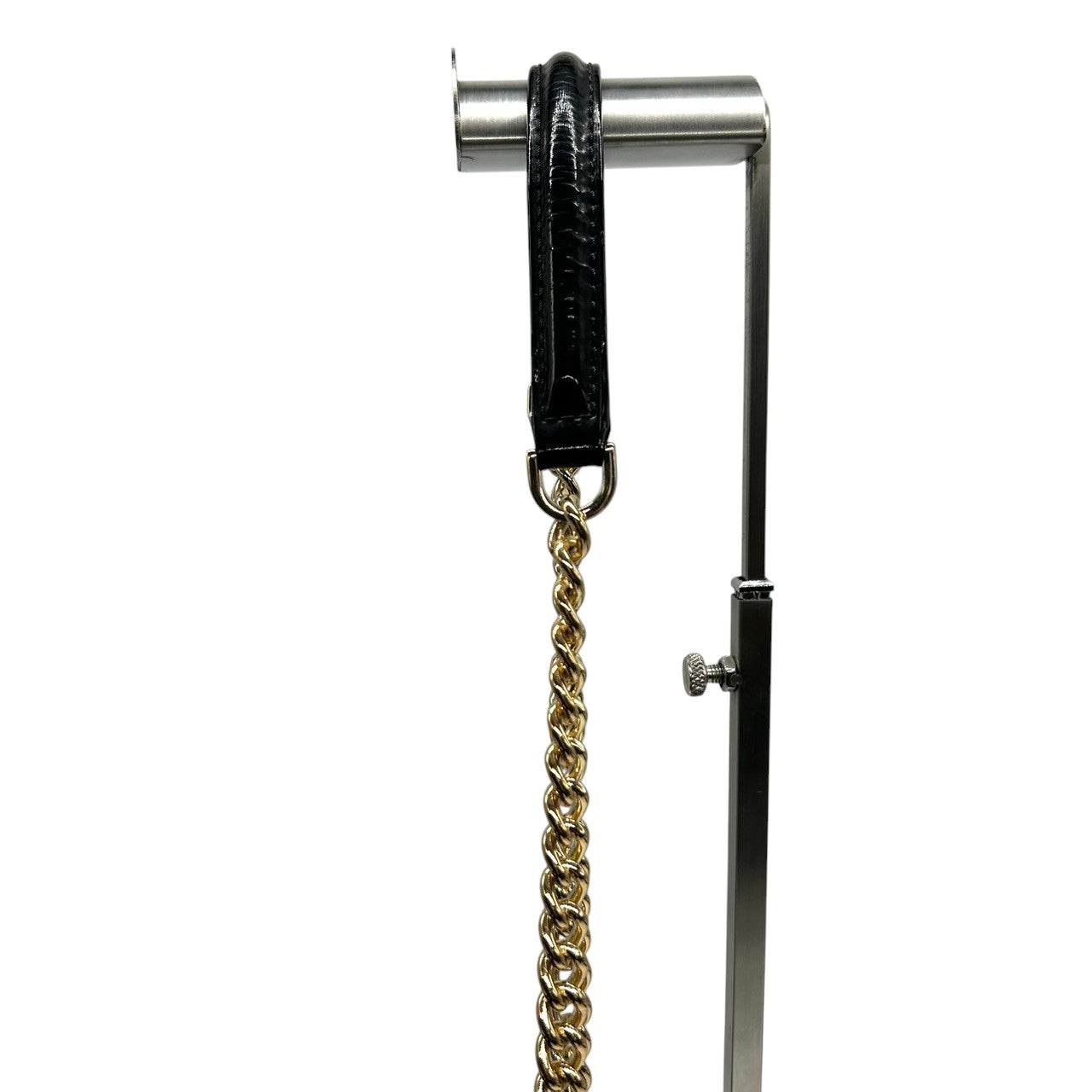 【美品】マイケルコース MICHAEL KORS ショルダーバッグ チェーン クロスボディ 斜め掛け パテントレザー エナメル 異素材 ブラック 黒 ゴールド金具 ロゴ フラップ パーティー お出かけ レディース 鞄 かばん s93