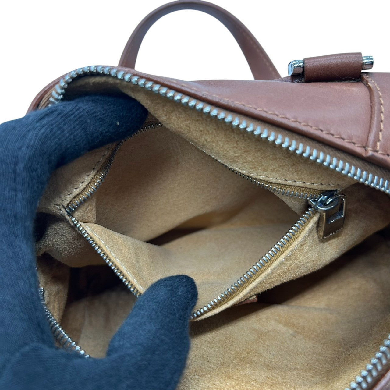 ヒロフ HIROFU ハンドバッグ ミニボストン ドラムバッグ 筒型 Hロゴ レザー 本革 ブラウン キャメル イタリア製 レディース コンパクト ミニバッグ ヴィンテージ クラシック レトロ シンプル カジュアル s94