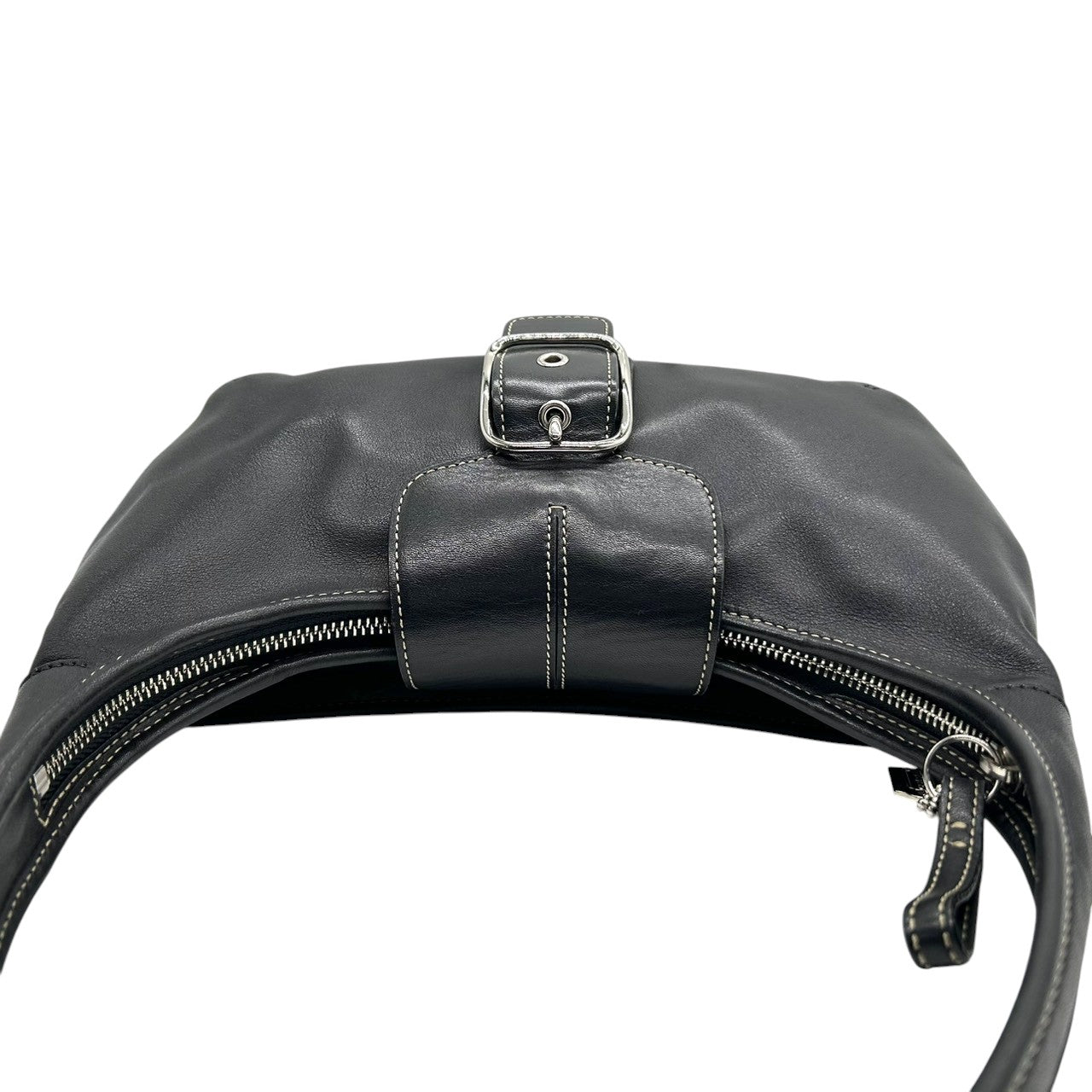 【極美品】コーチ COACH 9282 ソーホー Y2K vintage archive 00s ショルダーバッグ ホーボー ハンドバッグ 肩掛け レザー 本革 ブラック 黒 シルバー金具 バックル レディース ヴィンテージ E6