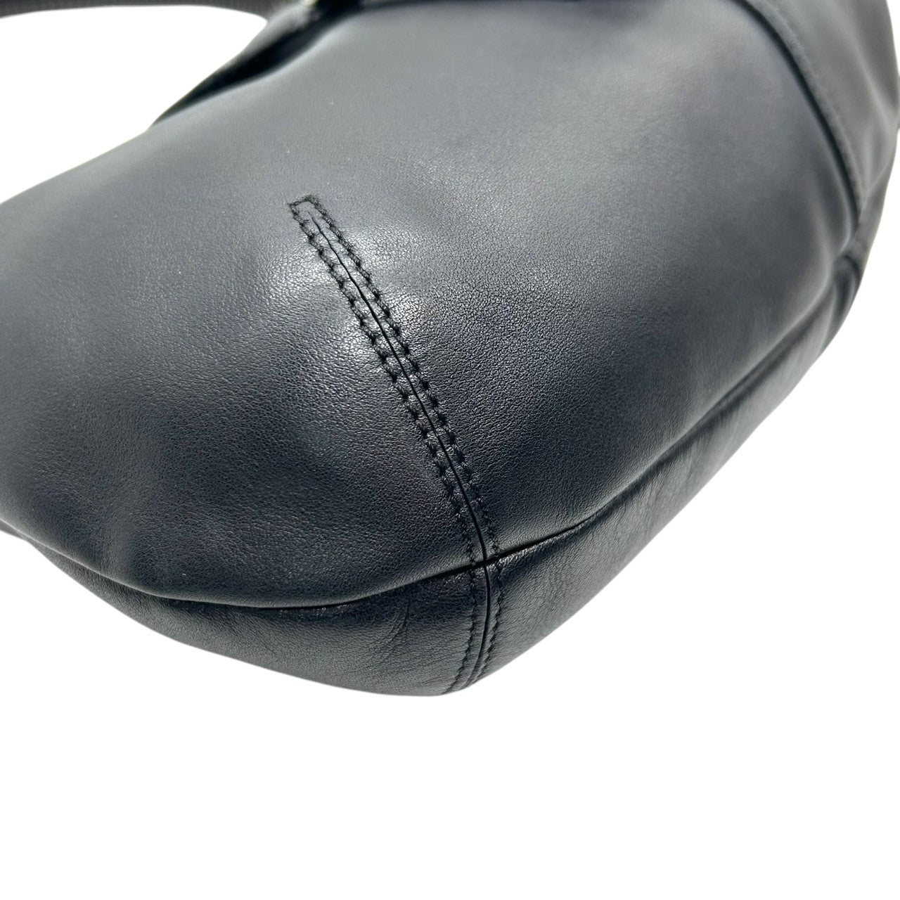 【極美品】コーチ COACH 9282 ソーホー Y2K vintage archive 00s ショルダーバッグ ホーボー ハンドバッグ 肩掛け レザー 本革 ブラック 黒 シルバー金具 バックル レディース ヴィンテージ E6