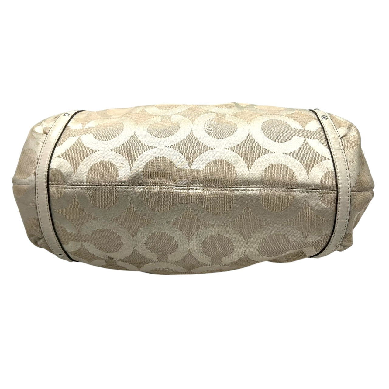 コーチ COACH アレクサンドラ 16233 マディソン オプアート トートバッグ ショルダーバッグ キャンバス レザー ベージュ アイボリー チェーン レディース 肩掛け ワンショルダー 大容量 エレガント ロゴ 鞄 カバン 通勤 通学 E8