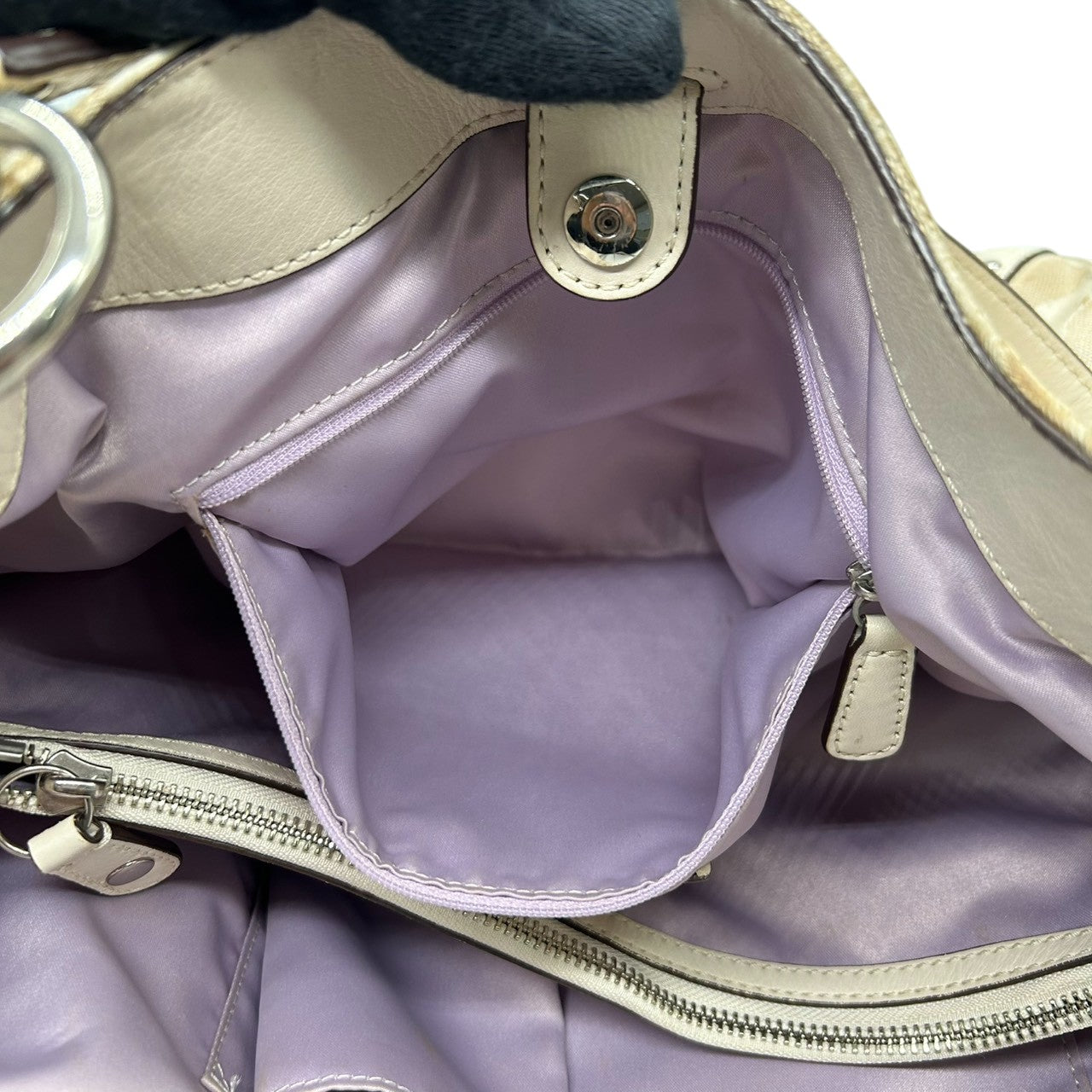 コーチ COACH アレクサンドラ 16233 マディソン オプアート トートバッグ ショルダーバッグ キャンバス レザー ベージュ アイボリー チェーン レディース 肩掛け ワンショルダー 大容量 エレガント ロゴ 鞄 カバン 通勤 通学 E8