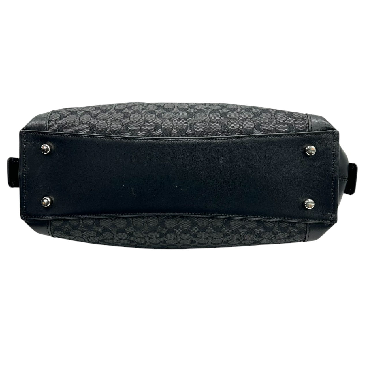 極 美品 コーチ COACH ダルトン 31 Dalton 79697 トートバッグ ショルダーバッグ シグネチャー キャンバス レザー ブラック グレー チェーン レディース 肩掛け A4収納可 鞄 s99