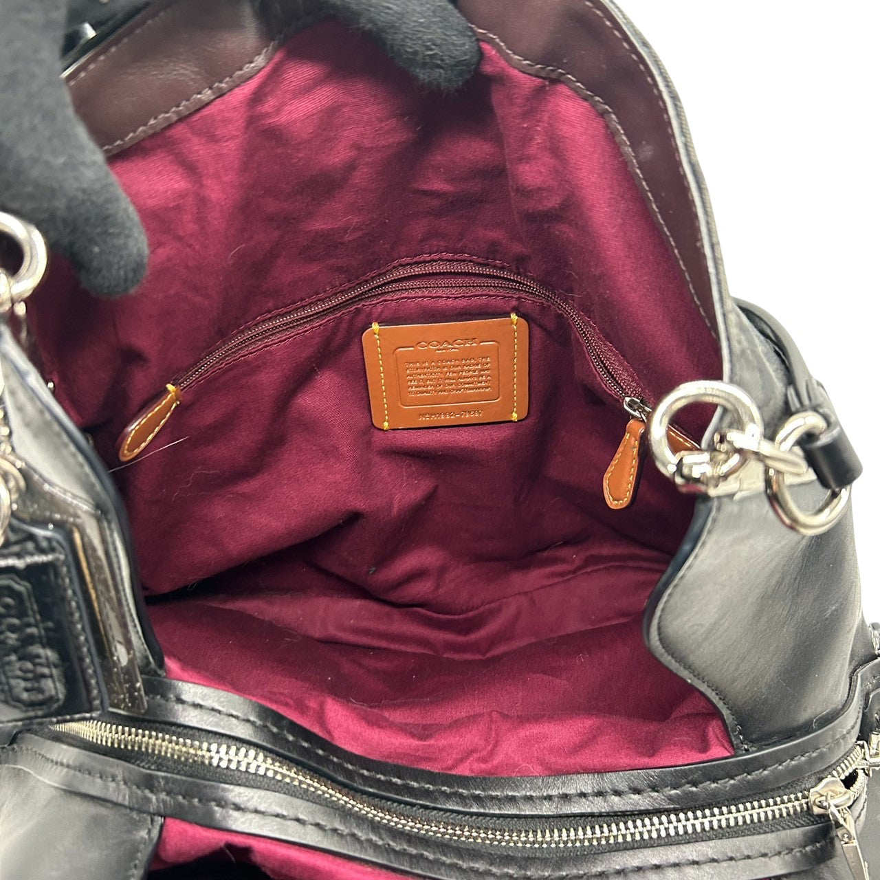 極 美品 コーチ COACH ダルトン 31 Dalton 79697 トートバッグ ショルダーバッグ シグネチャー キャンバス レザー ブラック グレー チェーン レディース 肩掛け A4収納可 鞄 s99