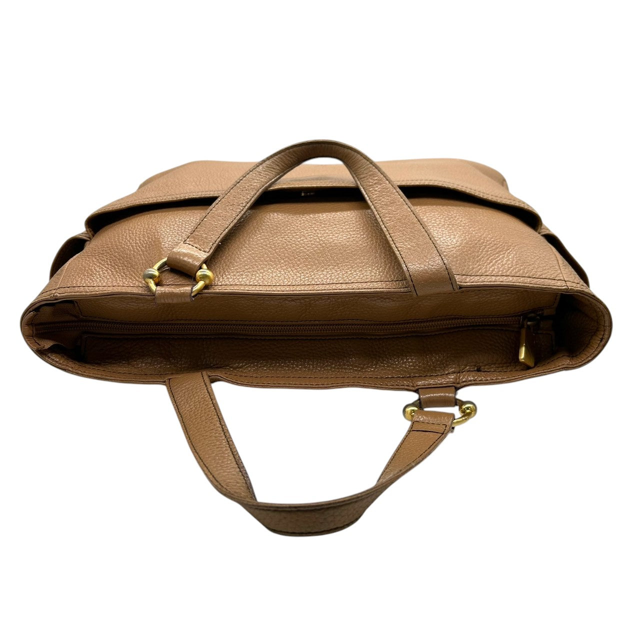 フルラ FURLA トートバッグ ハンドバッグ ショルダーバッグ 2WAY 斜め掛け可 レザー 本革 シボ革 ベージュ キャメル ライトブラウン シンプル ゴールド金具 ロゴ レディース 肩掛け クロスボディ 大容量 通勤 通学 鞄 カバン s99