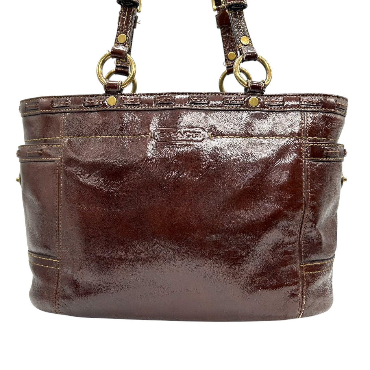 コーチ COACH ブリーカー 11500 トートバッグ ショルダーバッグ ハンドバッグ レザー 本革 ダークブラウン 茶 ターンロック ゴールド金具 レディース 肩掛け ワンショルダー A4収納可 大容量 通勤 通学 鞄 カバン s85