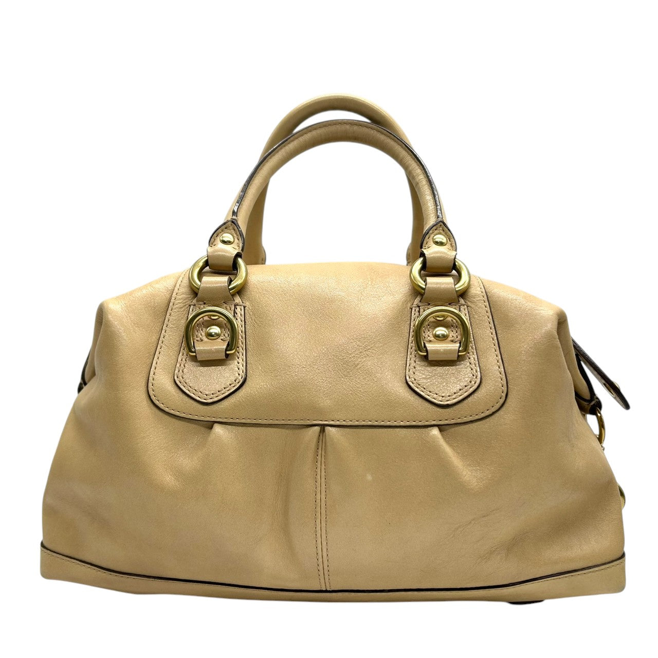 美品 コーチ COACH マディソン サブリナ 12937 ショルダーバッグ ハンドバッグ 2WAY ミニボストン ドクターズバッグ レザー 本革 ベージュ キャメル 馬車金具 ロゴチャーム レディース 肩掛け ワンショルダー 上品 高級 鞄 カバン s85