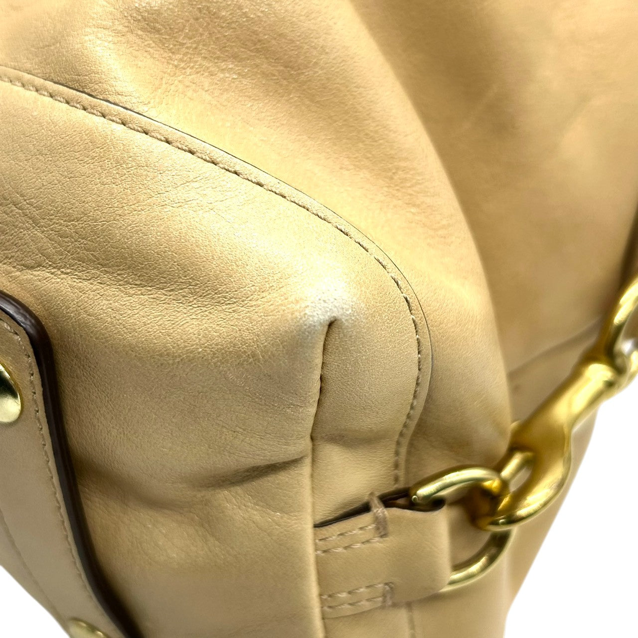 美品 コーチ COACH マディソン サブリナ 12937 ショルダーバッグ ハンドバッグ 2WAY ミニボストン ドクターズバッグ レザー 本革 ベージュ キャメル 馬車金具 ロゴチャーム レディース 肩掛け ワンショルダー 上品 高級 鞄 カバン s85