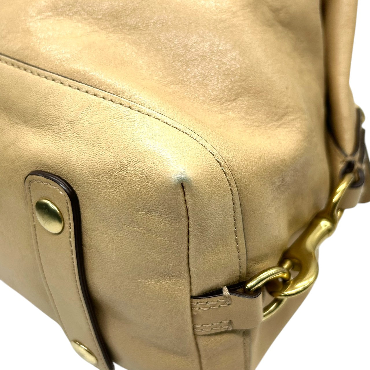 美品 コーチ COACH マディソン サブリナ 12937 ショルダーバッグ ハンドバッグ 2WAY ミニボストン ドクターズバッグ レザー 本革 ベージュ キャメル 馬車金具 ロゴチャーム レディース 肩掛け ワンショルダー 上品 高級 鞄 カバン s85