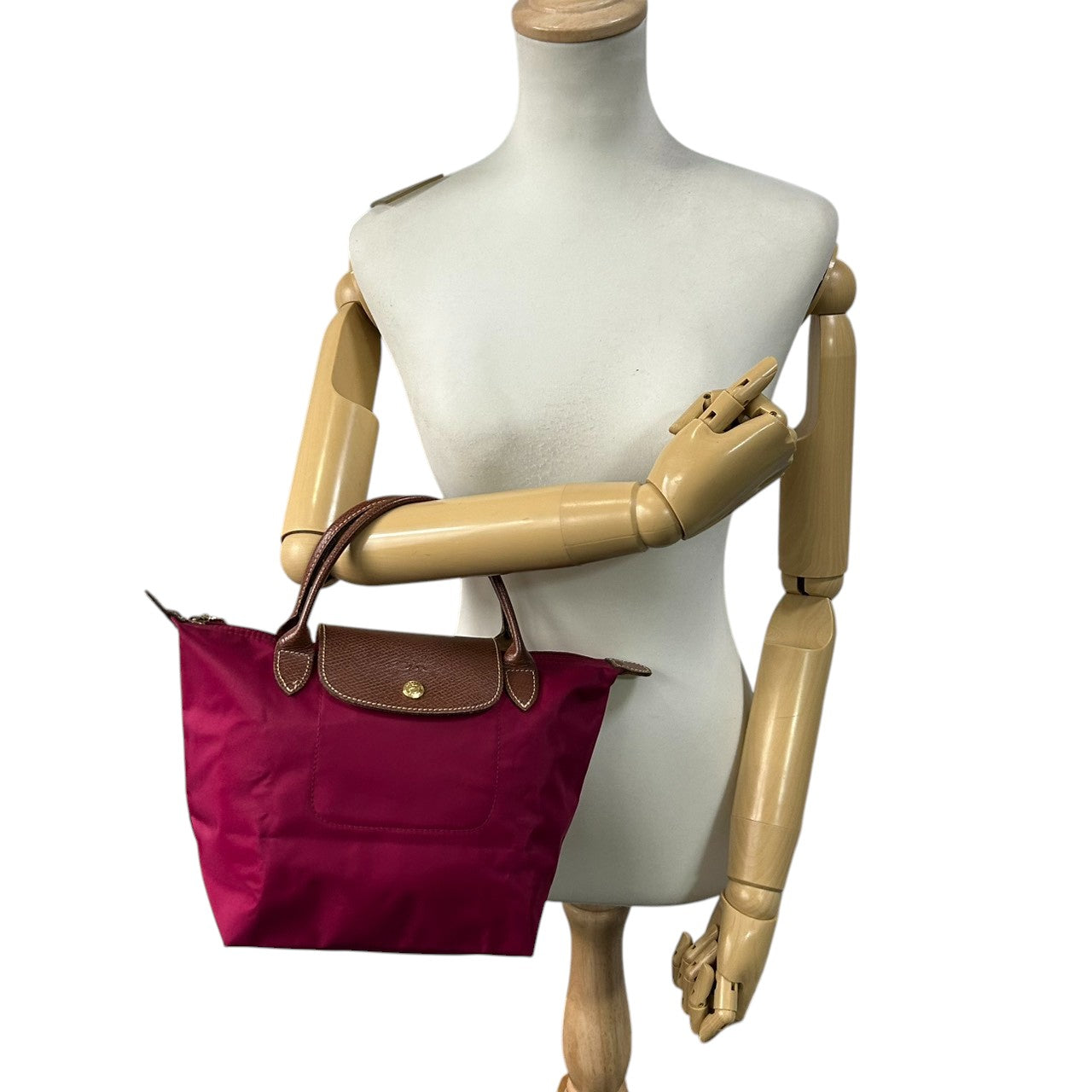 ロンシャン LONGCHAMP ル・プリアージュ Sサイズ 1621 ハンドバッグ トートバッグ ミニトート ナイロン レザー 本革 パープル 紫 折りたたみ可 ポケッタブル 軽量 ランチバッグ サブバッグ コンパクト レディース 鞄 カバン 定番 s90