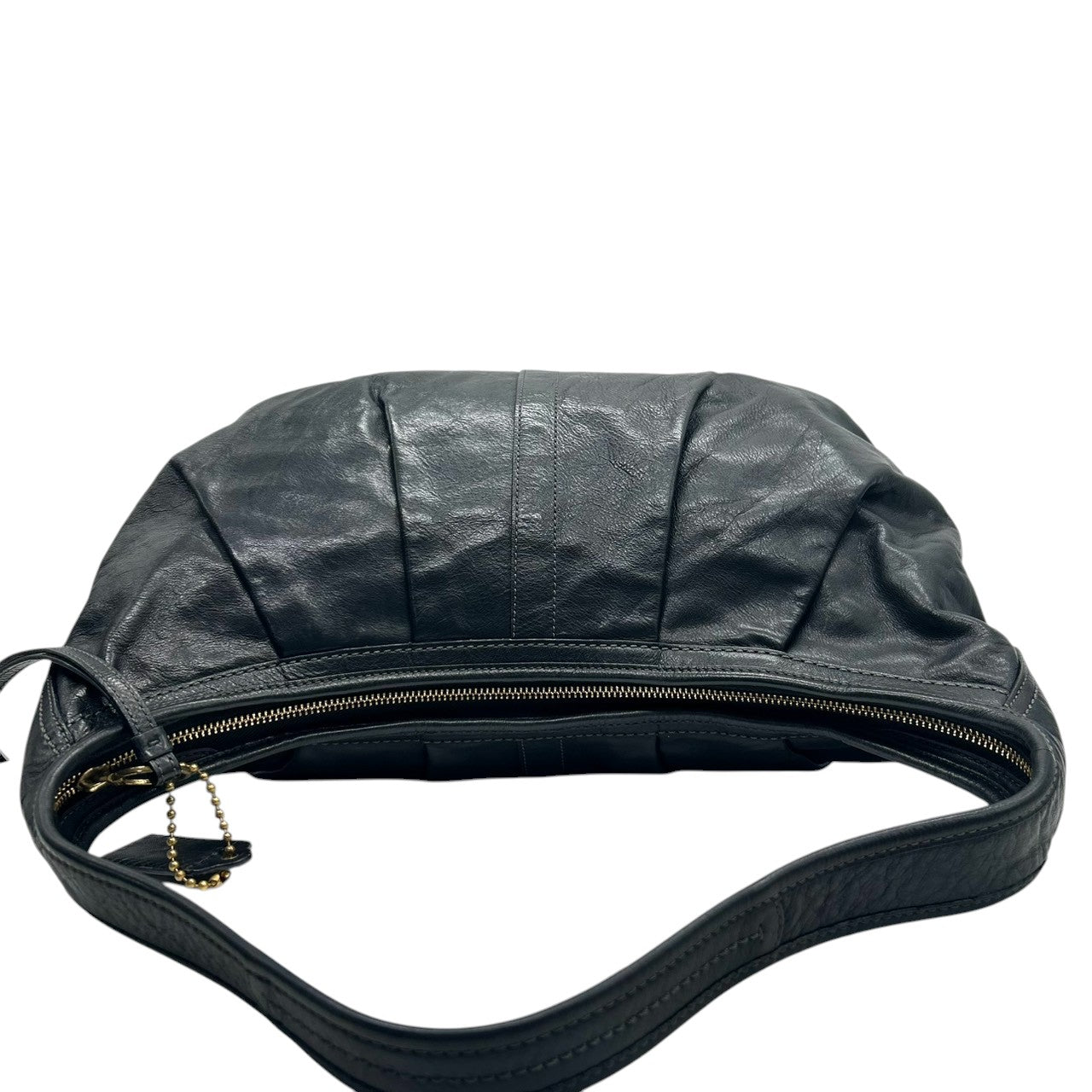 美品 コーチ COACH パーカー Parker 12236 ショルダーバッグ ハンドバッグ ホーボー ワンショルダー レザー 本革 ブラック 黒 プリーツ 肩掛け A4収納可 大容量 軽量 通勤 通学 鞄 カバン s90