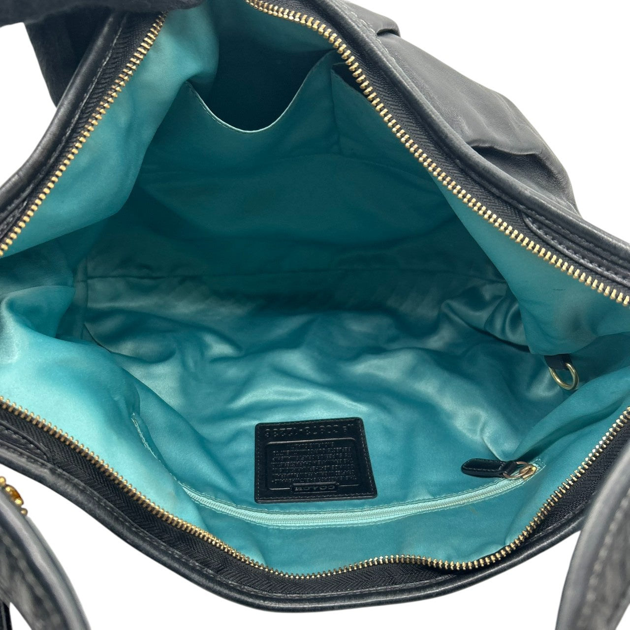 美品 コーチ COACH パーカー Parker 12236 ショルダーバッグ ハンドバッグ ホーボー ワンショルダー レザー 本革 ブラック 黒 プリーツ 肩掛け A4収納可 大容量 軽量 通勤 通学 鞄 カバン s90