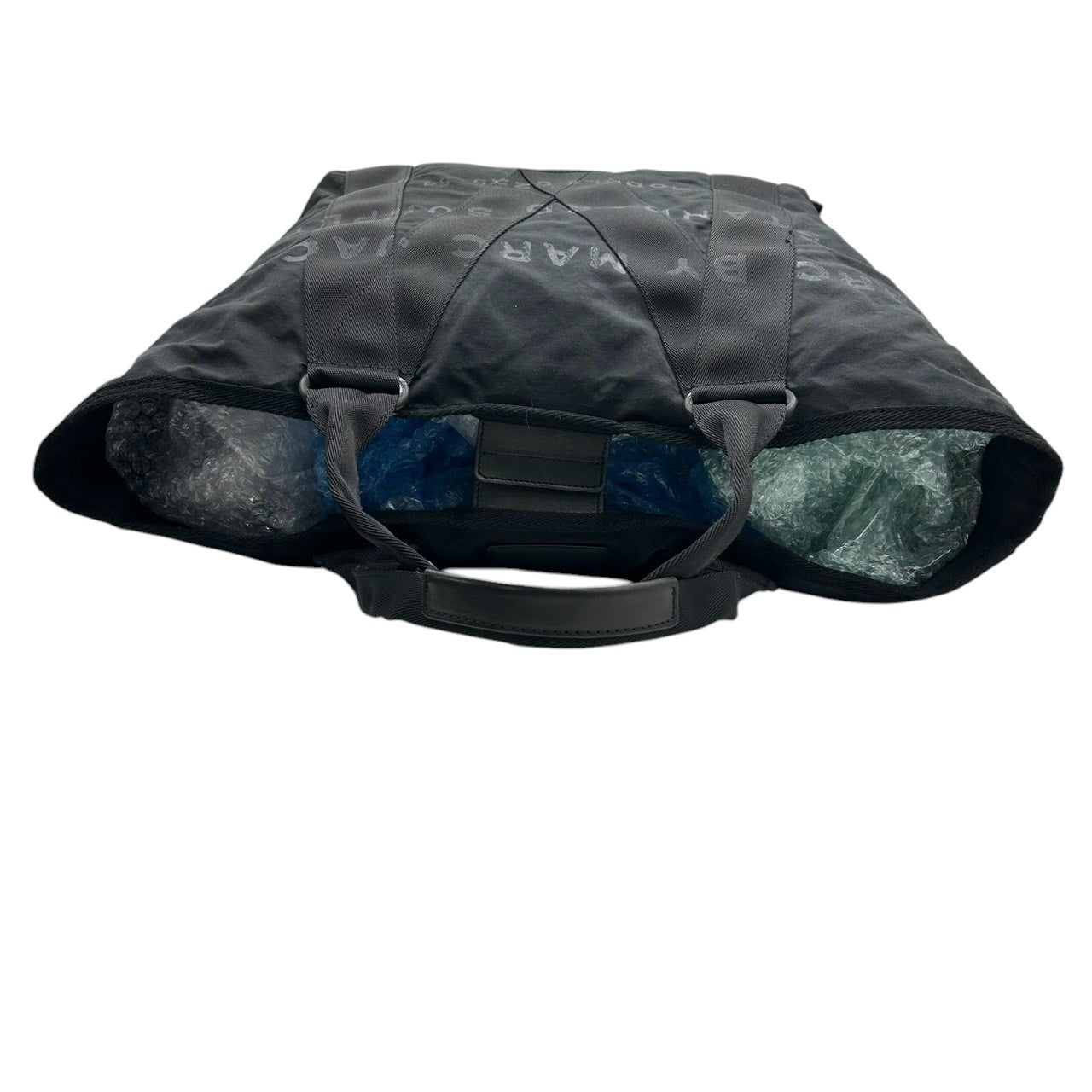 美品 マークバイマークジェイコブス STANDARD SUPPLY トートバッグ ハンドバッグ キャンバス ブラック 黒 ビッグロゴ 軽量 大容量 A4収納可 マザーズバッグ 旅行 ジム ユニセックス 肩掛け レディース メンズ 鞄 カバン X