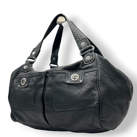 美品 マークバイマークジェイコブス Dr.Q Groovee グルービー ハンドバッグ ボストンバッグ レザー 本革 ブラック 黒 シルバー金具 肩掛け ワンショルダー 大容量 通勤 通学 鞄 カバン s57 Y2K 00s vintage