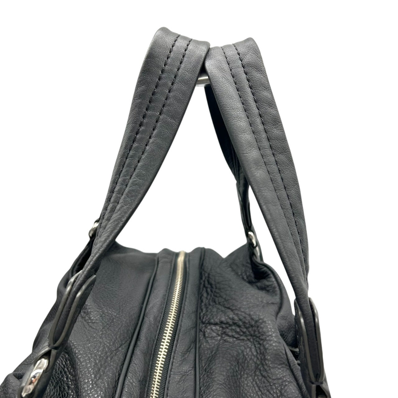 美品 マークバイマークジェイコブス Dr.Q Groovee グルービー ハンドバッグ ボストンバッグ レザー 本革 ブラック 黒 シルバー金具 肩掛け ワンショルダー 大容量 通勤 通学 鞄 カバン s57 Y2K 00s vintage